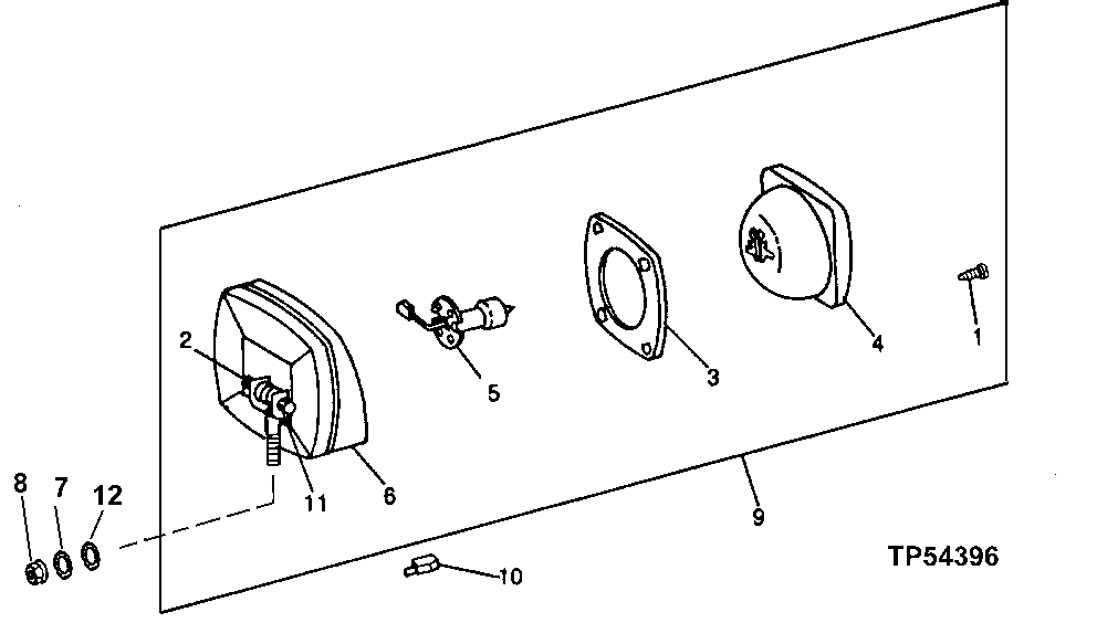 Halogen Front And Rear Tractor Lamps And Connector