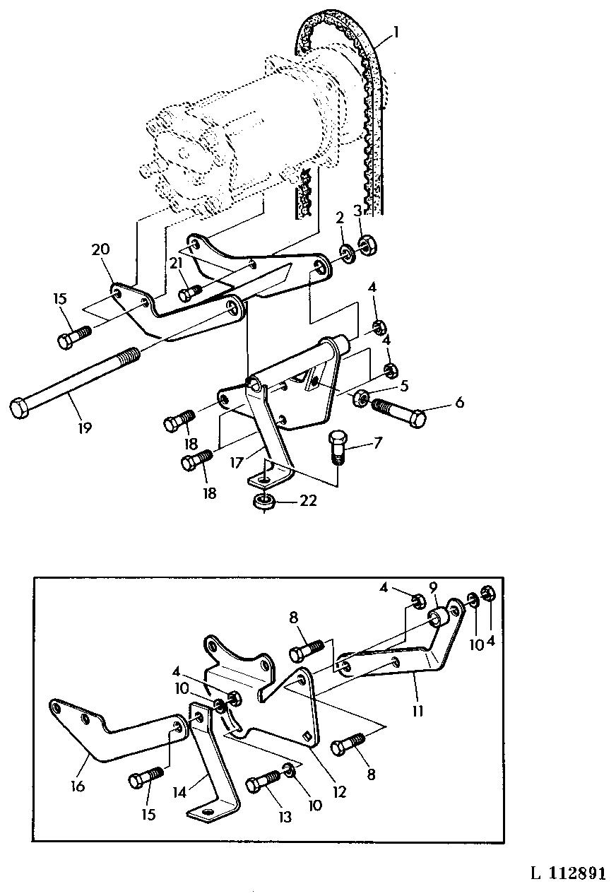 COMPRESSOR MOUNTING PARTS (WITH AIR CONDITIONING)