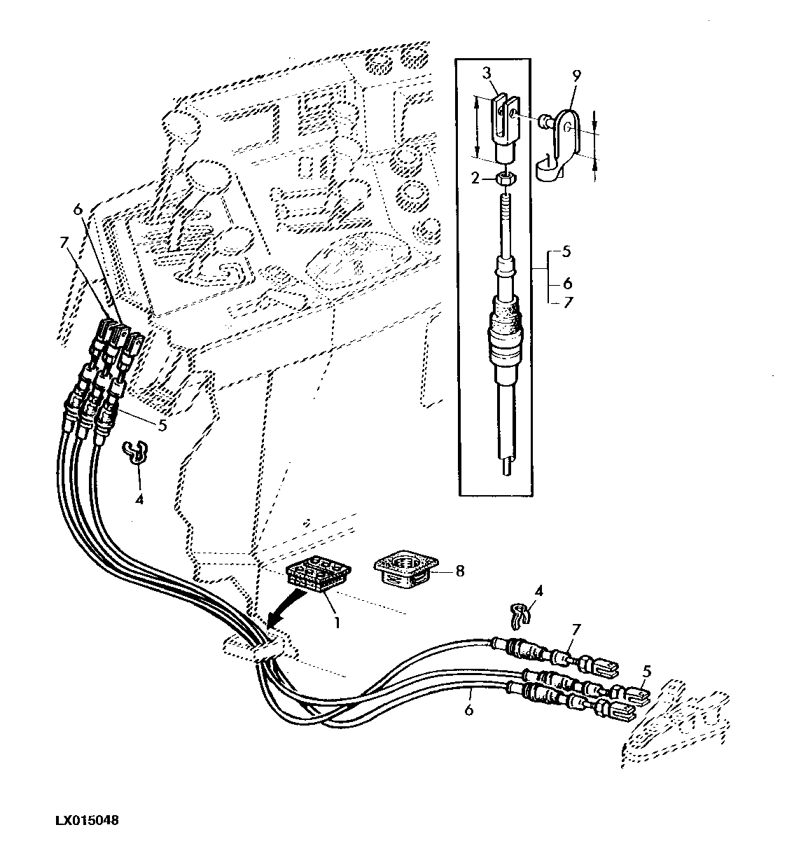 BOWDEN CABLES FOR RANGE SHIFT (POWRQUAD WITH REVERSER CONTROL AT SHIFT CONSOLE)