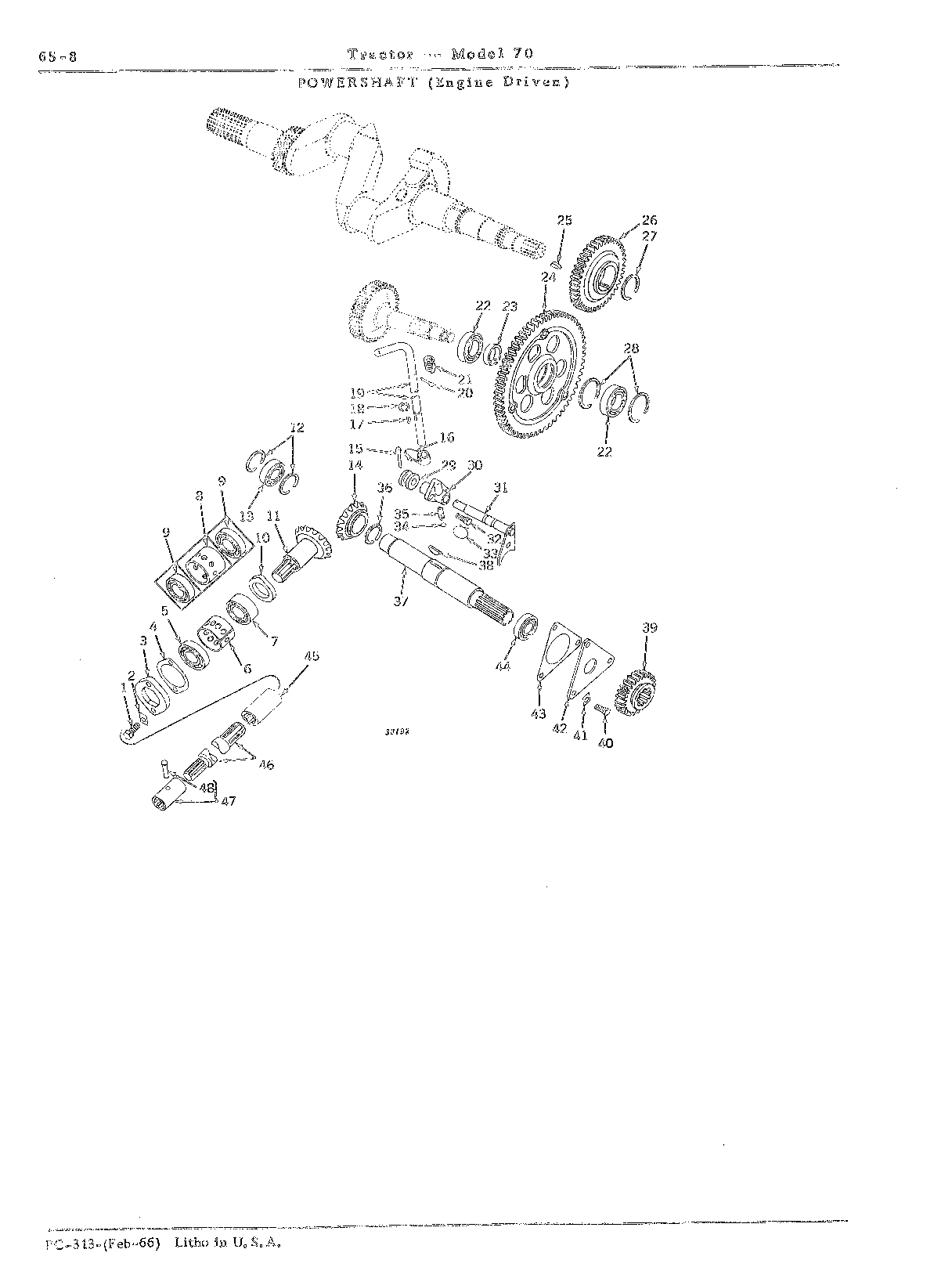 Section 65-Powershaft and Powershaft Clutch (Continued)