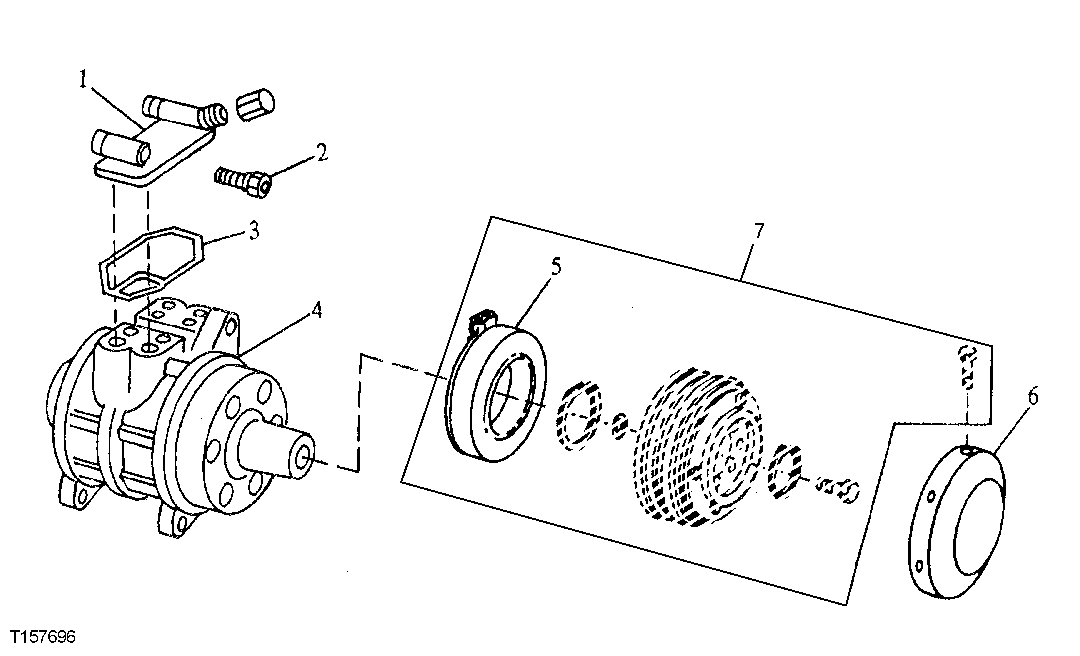AIR CONDITIONER COMPRESSOR,MANIFOLD AND DUST COVER ( - 542094)