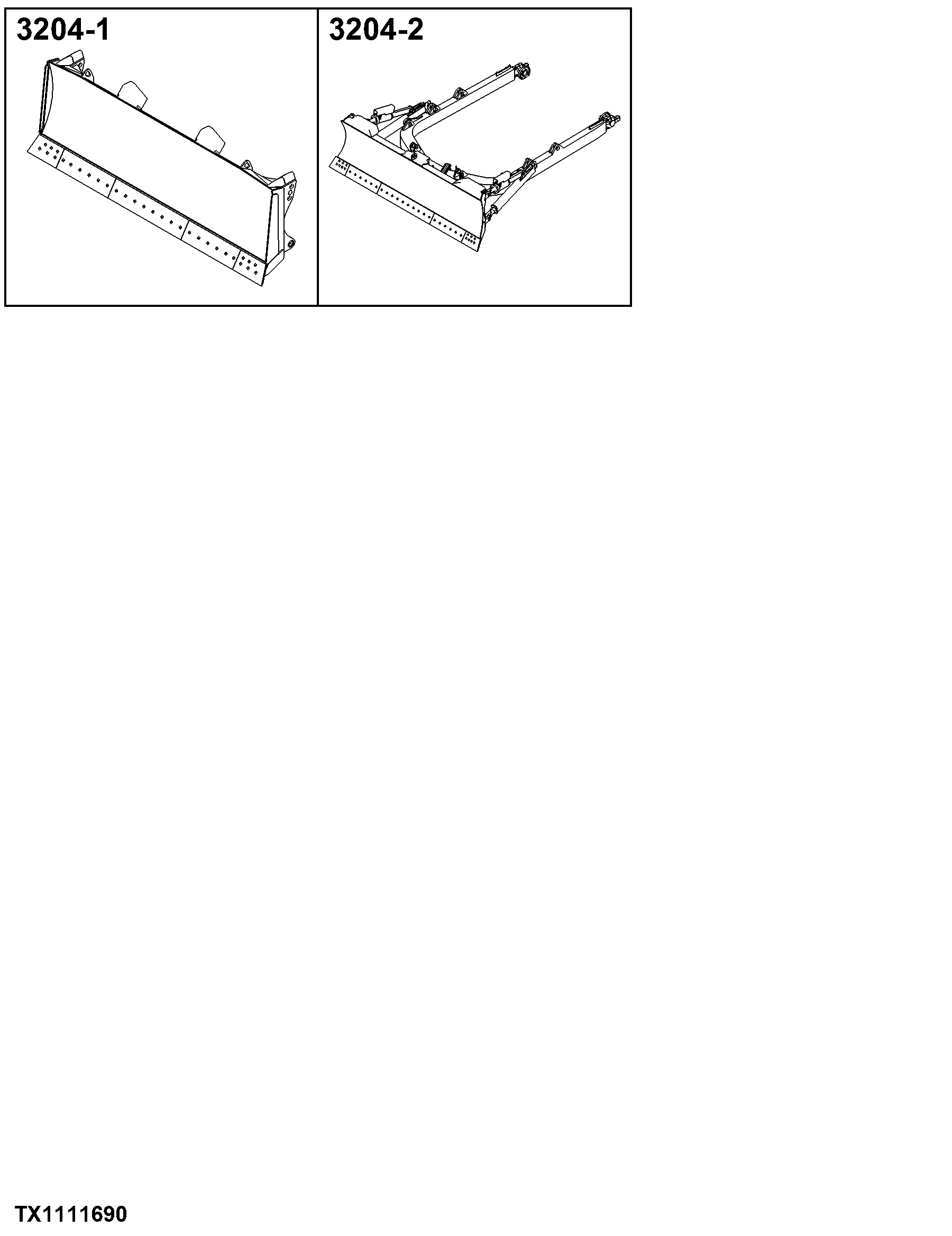 3204 Outside Dozer Straight & Mechanical Angle Blades