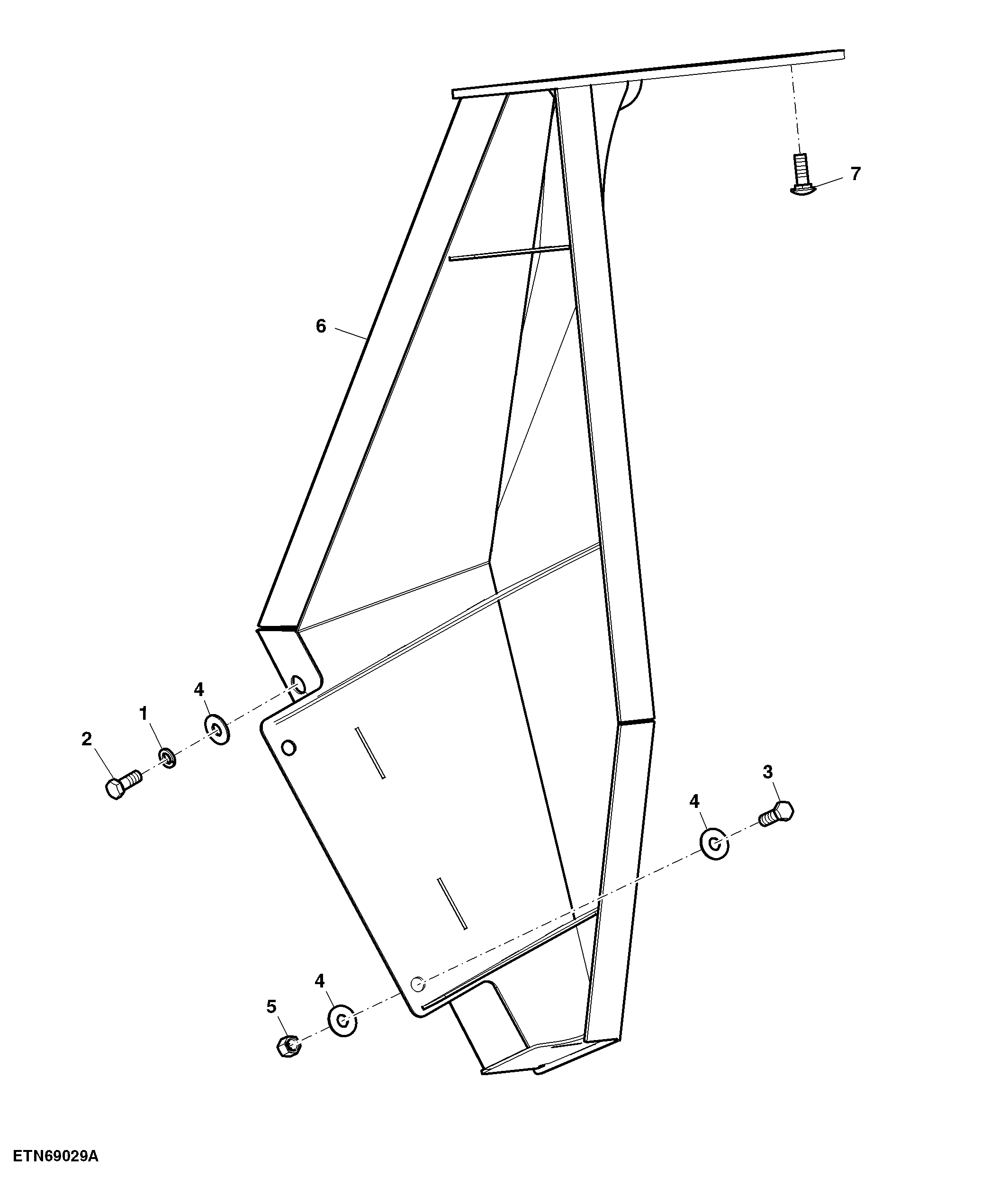Mount GP, Scroll, Outer, Left (Option 5320,5340) (100601 - )