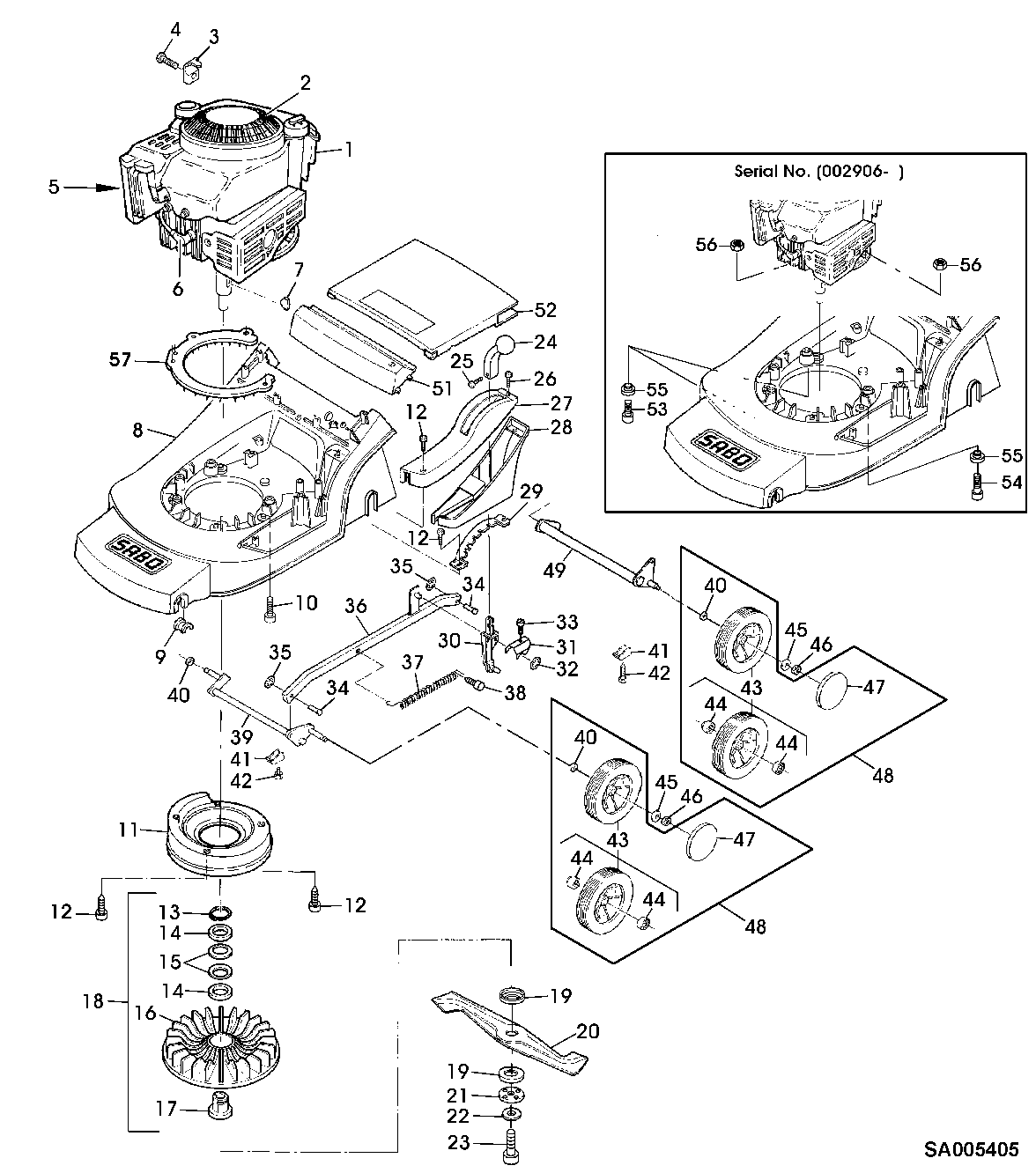 HOUSING,ENGINE, FAN, MOWER DECK, FRONT AND REAR AXLE