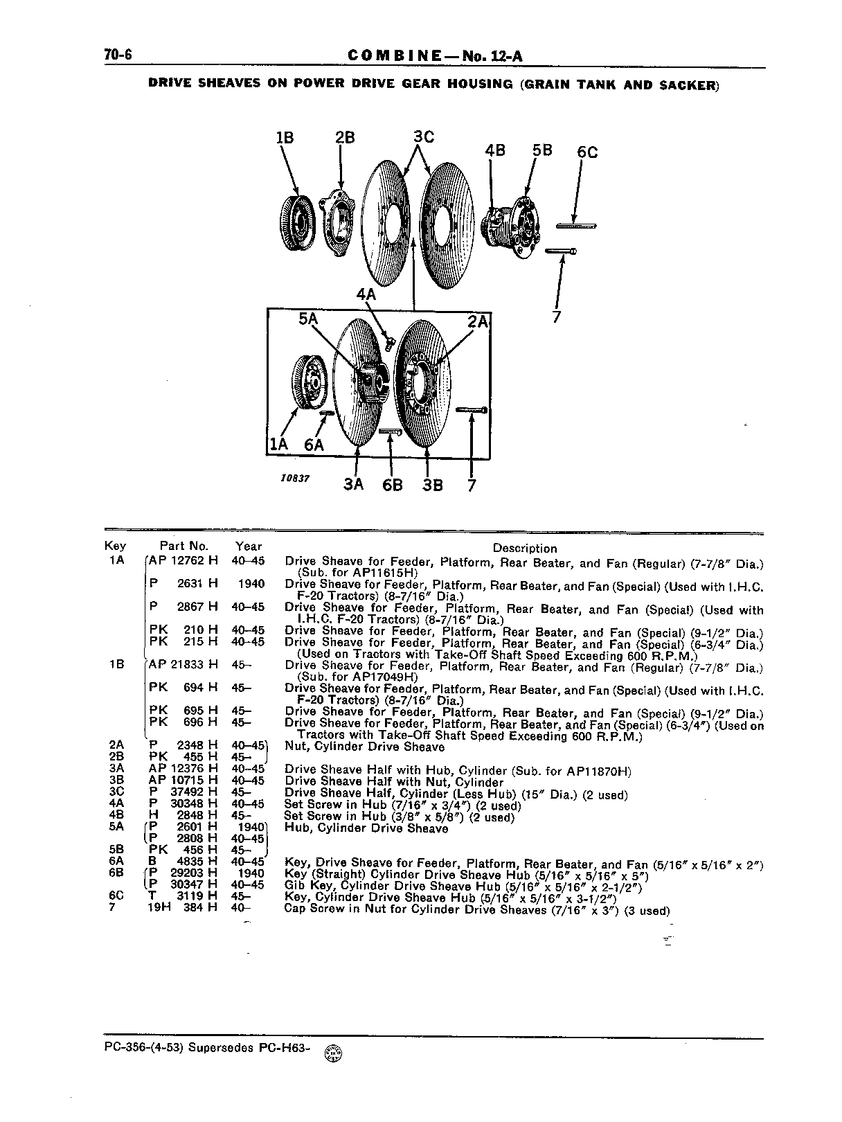 Section 70-Power Drive, Gear Housing, and Shields (Continued)