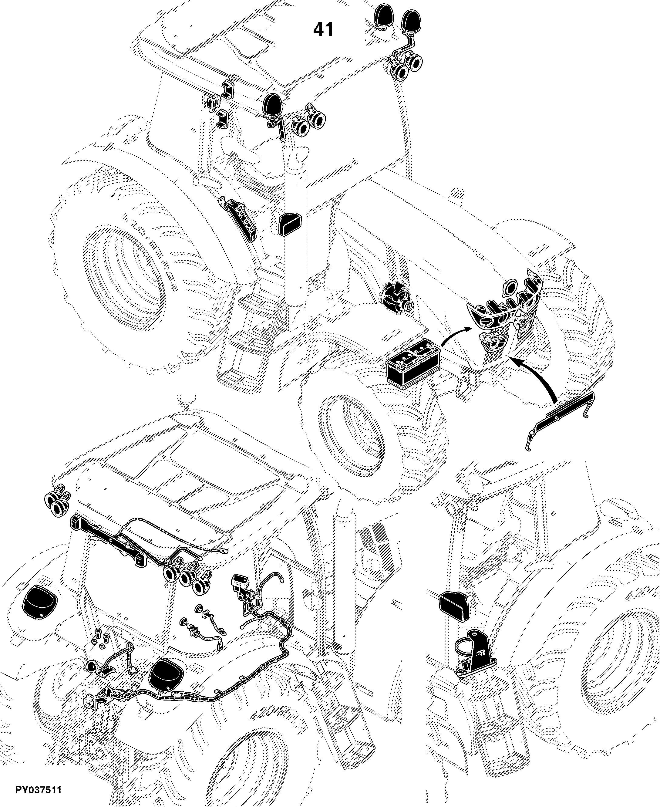 6090MC Tractor (Europe Edition, Engine SN: 4045RXXXXXX)(Interim Tier 4)