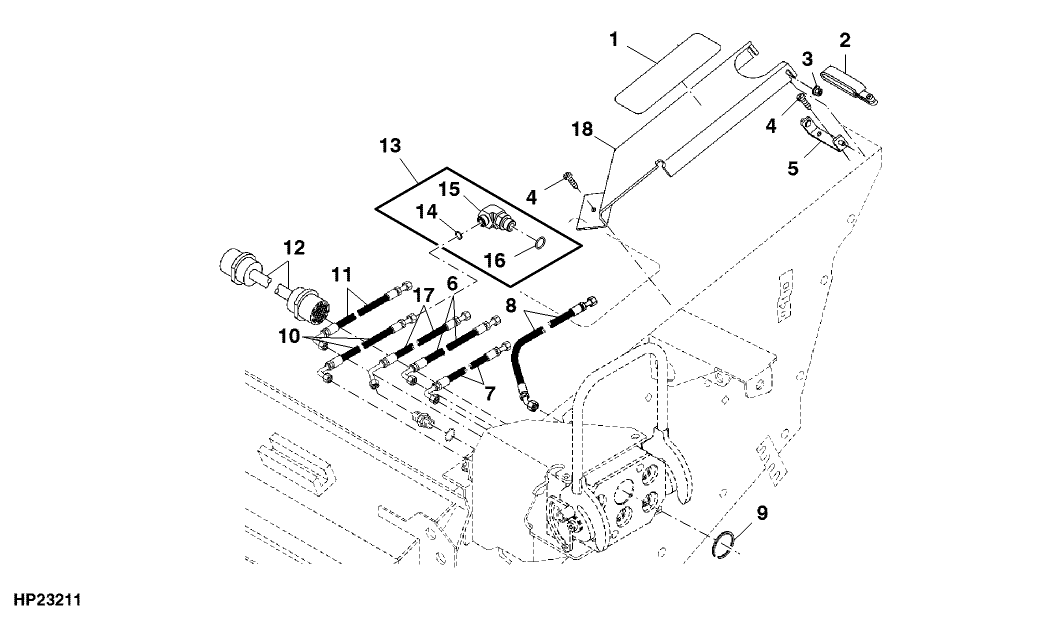 Multicoupler Hoses And Shields (W/Hoses) (Single Point Retrofit Conversion)