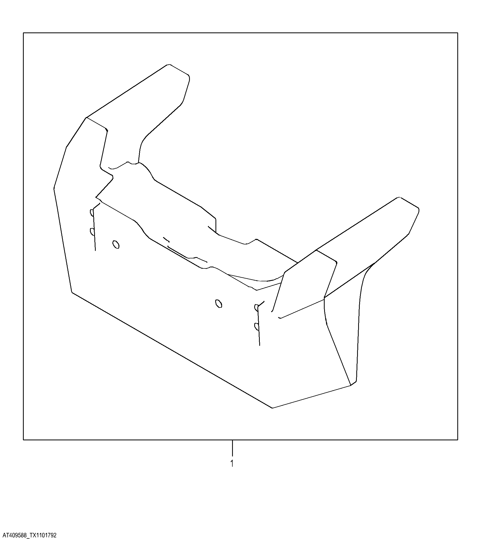 Front Counterweight Kit, 567 kg (1250 lbs.)