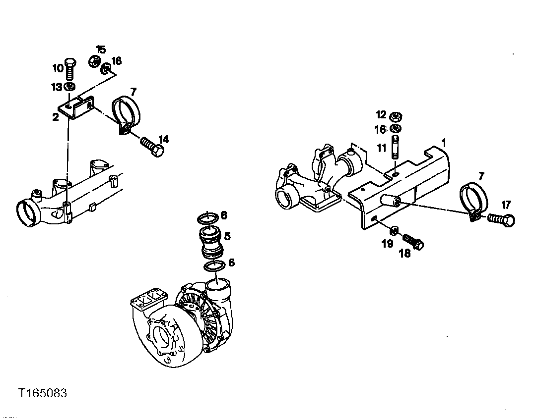 TURBOCHARGER, INTAKE AND EXHAUST MANIFOLD COMPONENTS