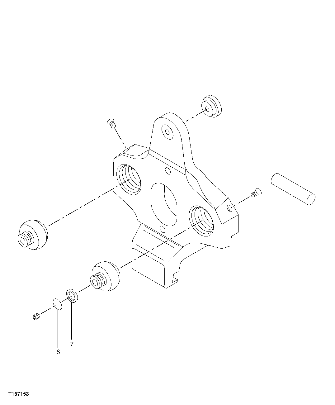 MAIN HYDRAULIC PUMP HANGER COMPONENTS (PUMPS 1 AND 2)