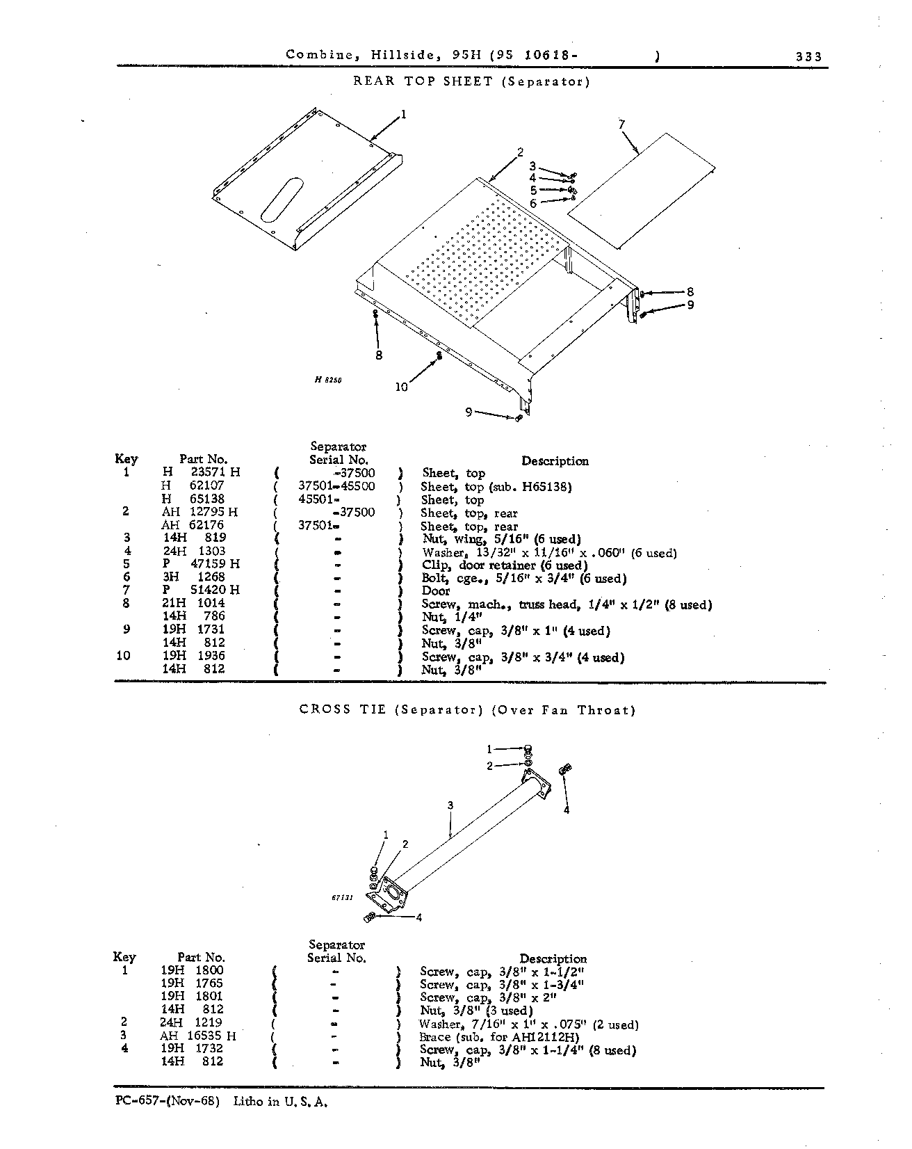 Separator Sheets and Frame (Continued)