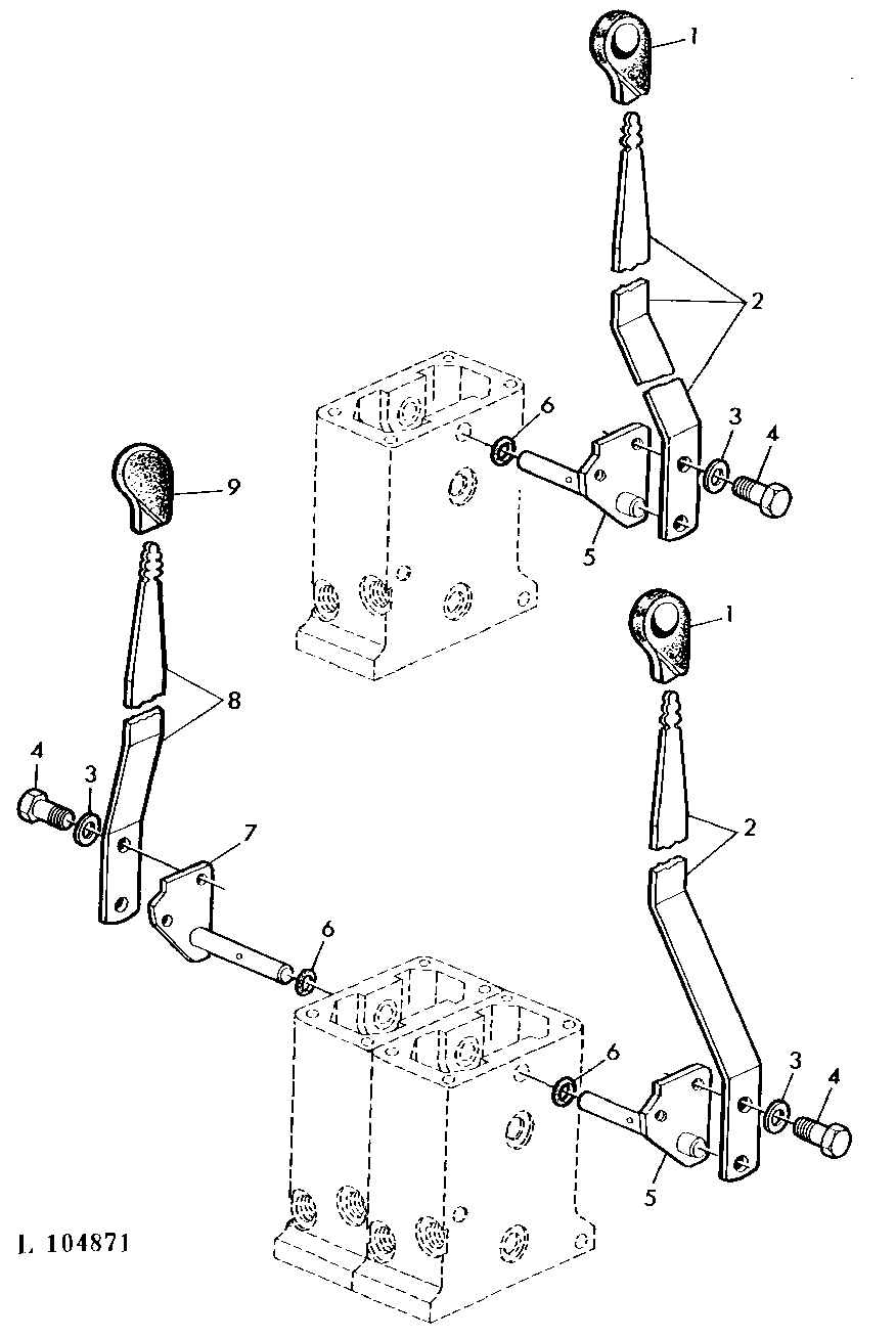 SELECTIVE CONTROL VALVE LEVERS (POPPET-VALVE TYPE)