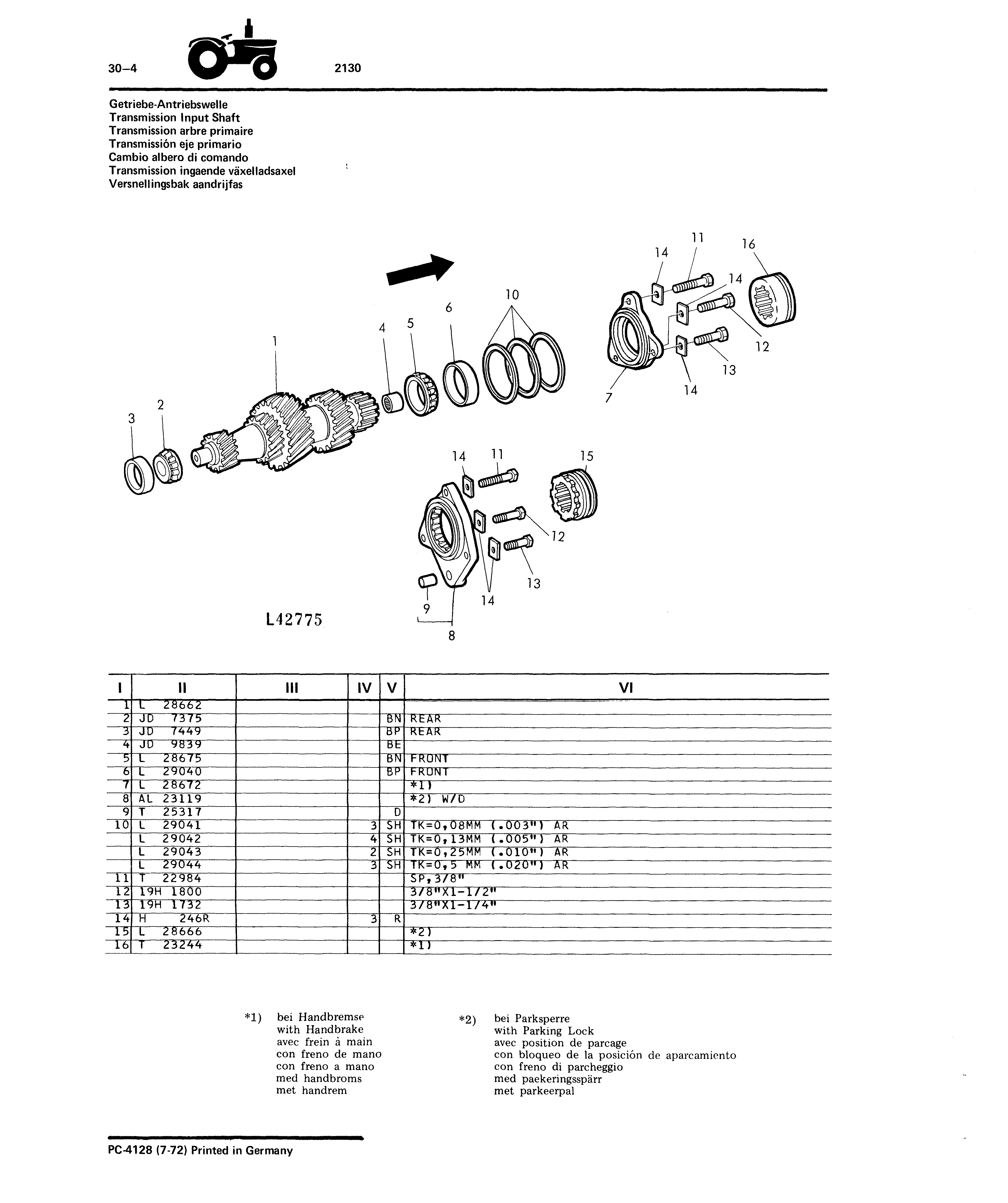 Transmission Input Shaft