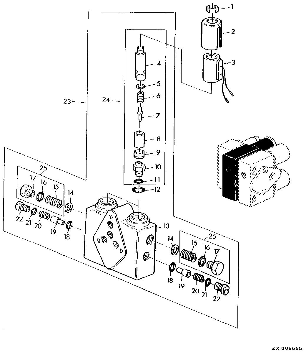 VALVE FOR CUTTING PLATFORM PARALLEL ADJUSTMENT