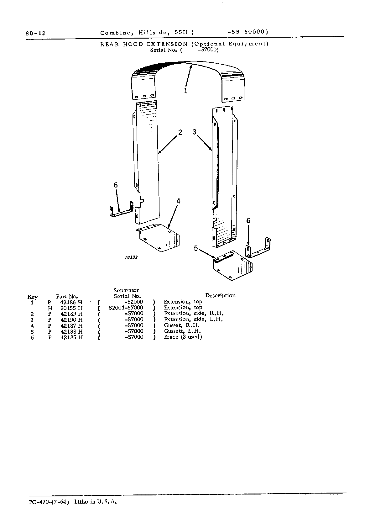 Extension, rear hood
