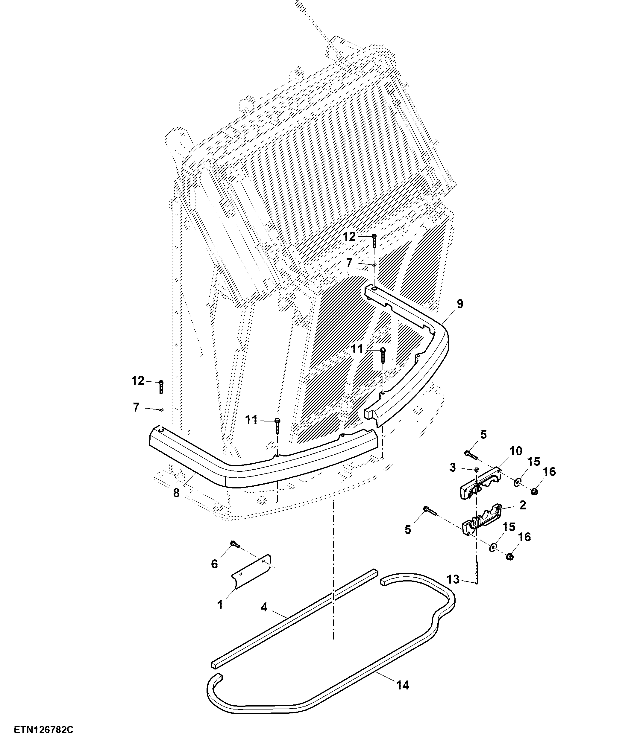 Seal Kit, Cooling Package, W/ Front Weight Support, 15.0 L Engine