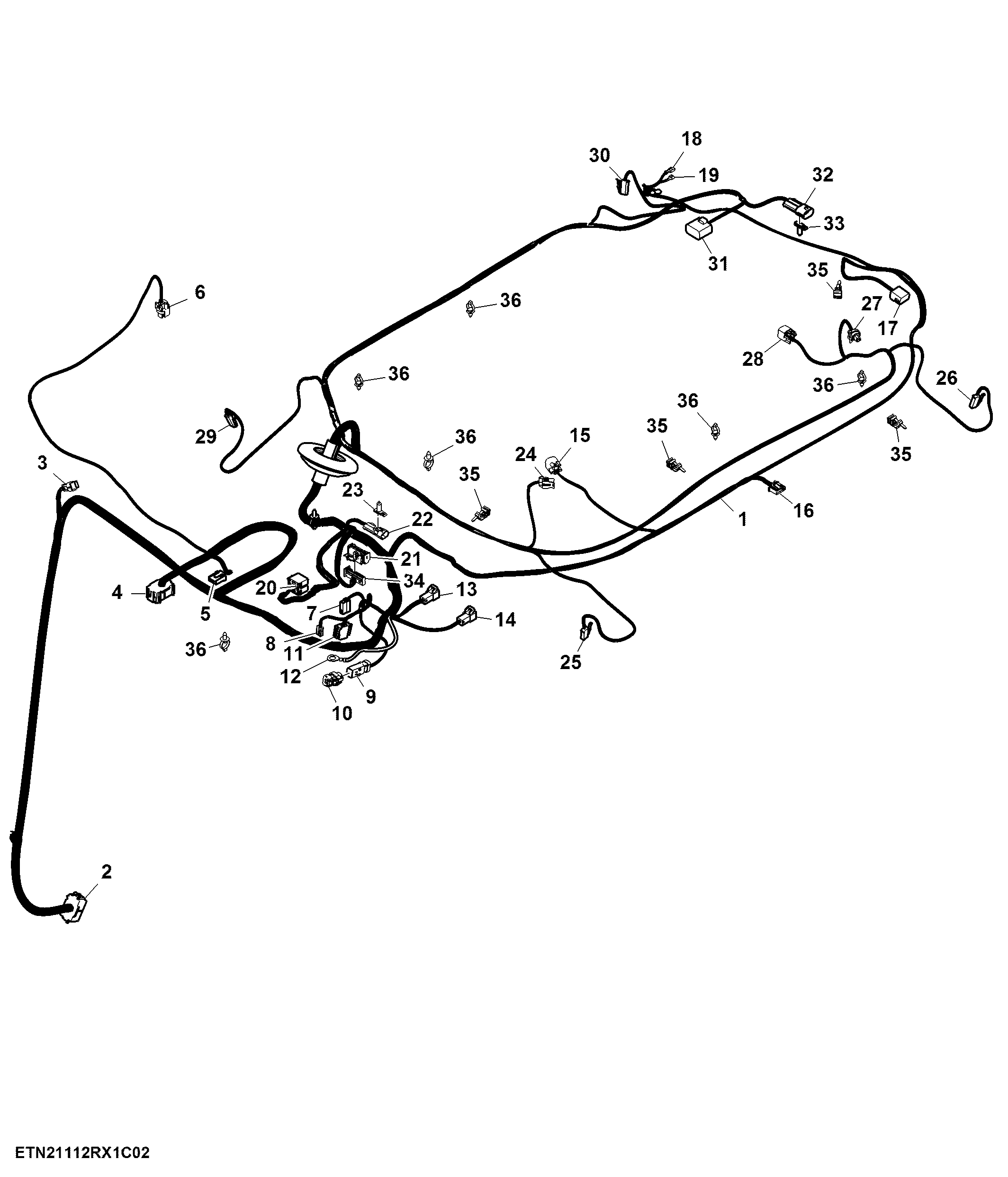 Roof Wiring Harness, W/ Automatic Temperature Control (For North America) (2/2)