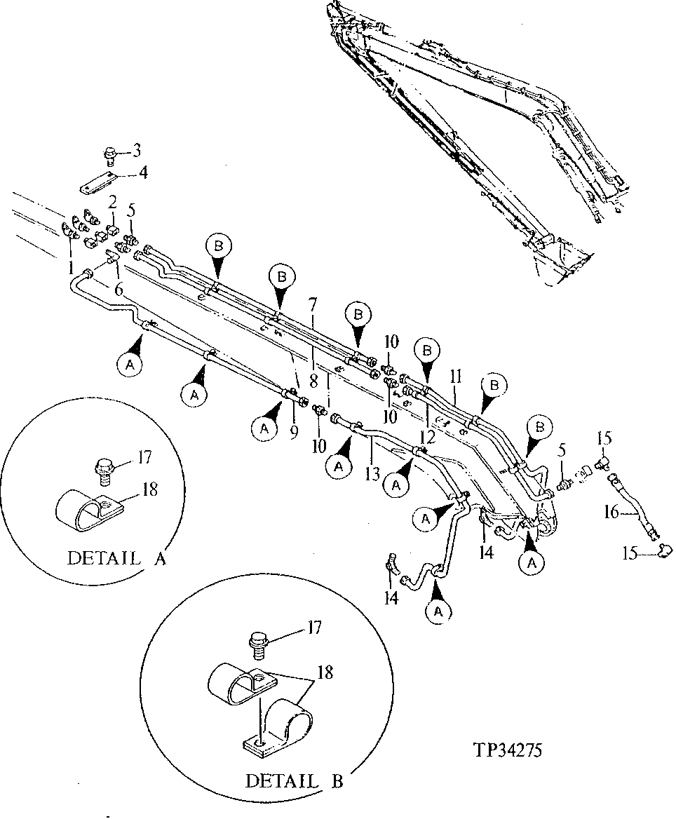 SUPER LONG FRONT ARM CENTRAL LUBRICATION LINES