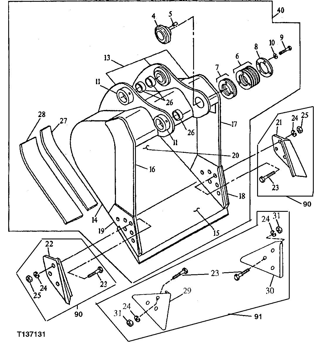 Heavy Duty High Capacity Bucket (Also Order Bucket Tooth Assemblies)