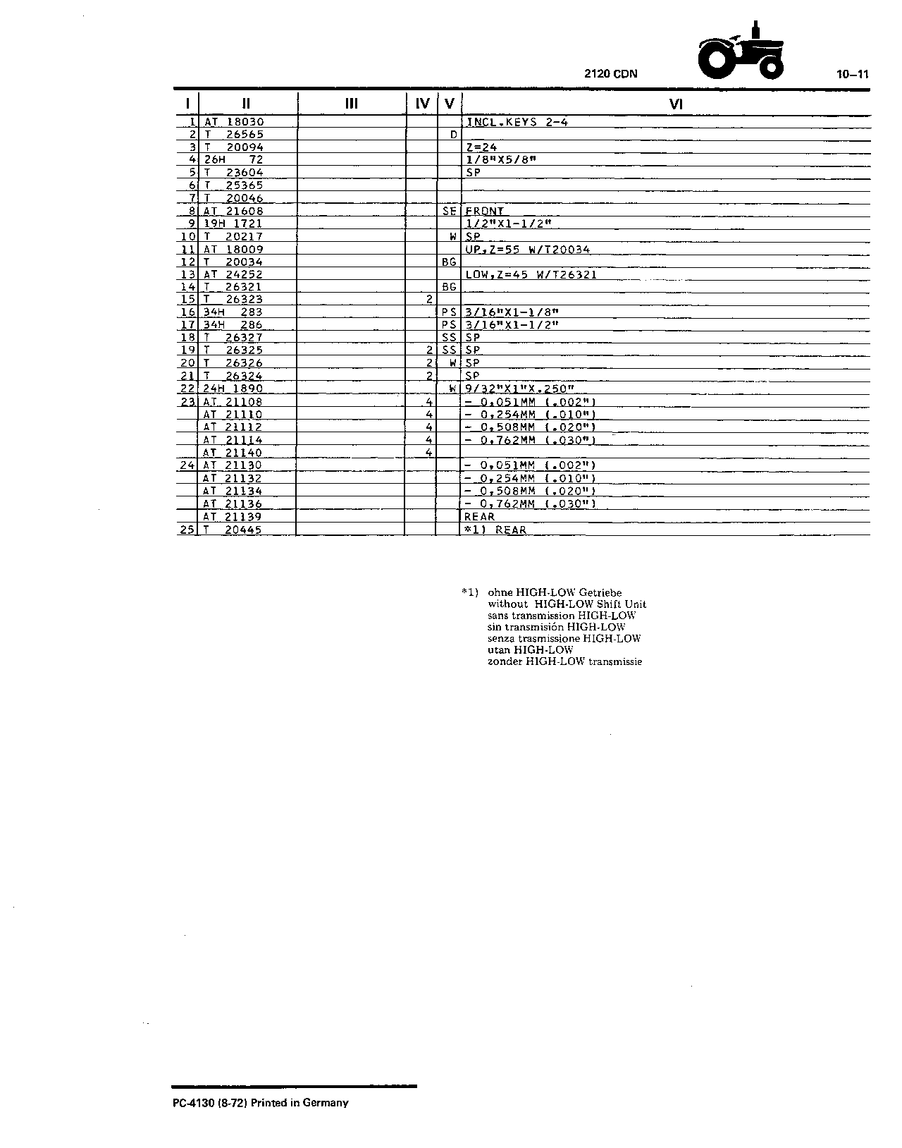 Crankshaft / Timing Gears / Main Bearings (Continued)