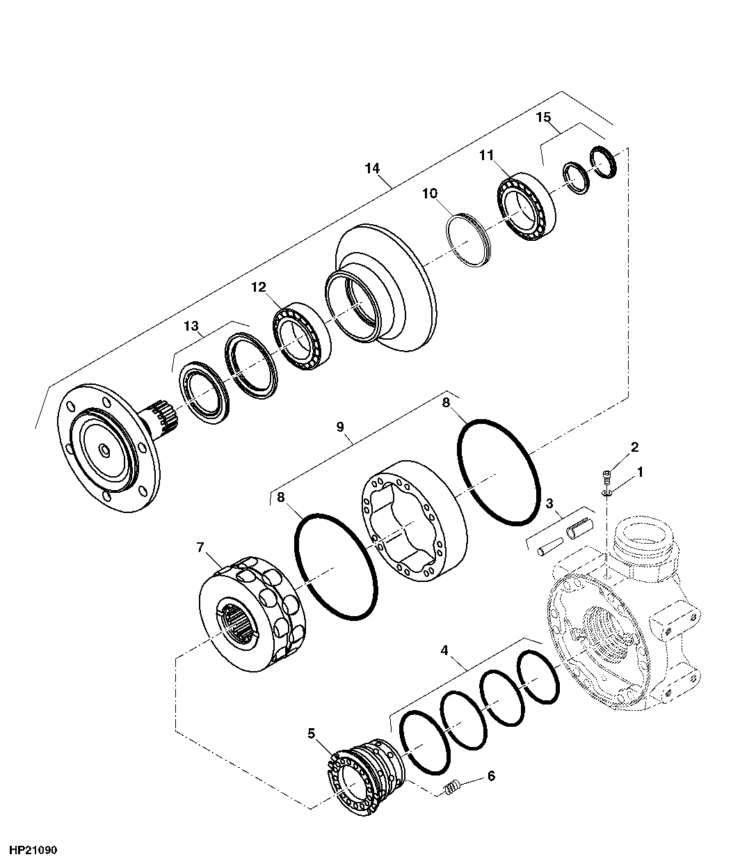TWO-SPEED INNER COVER, MANIFOLD AND PACKING