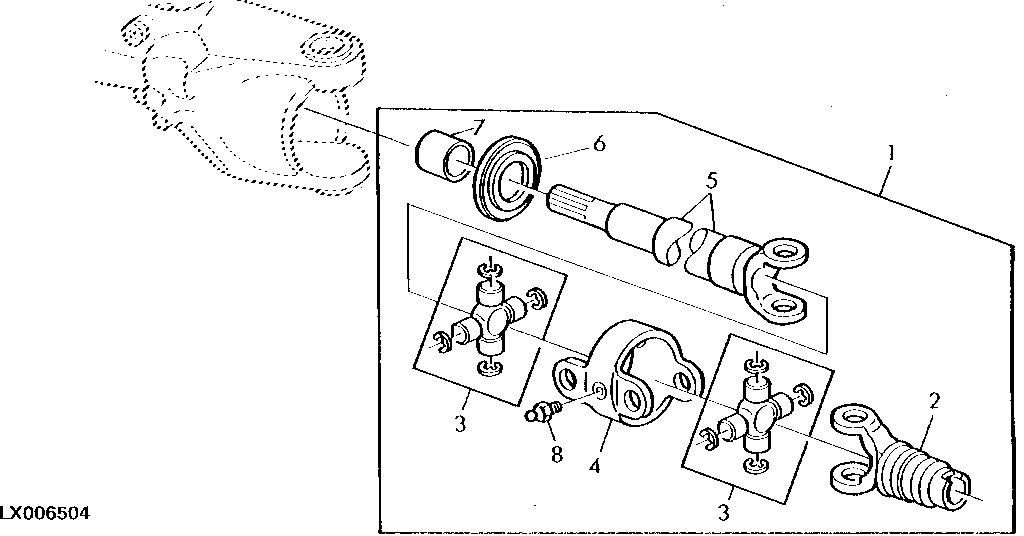 FRONT WHEEL DRIVE, DOUBLE JOINTED SHAFT (APL2045)