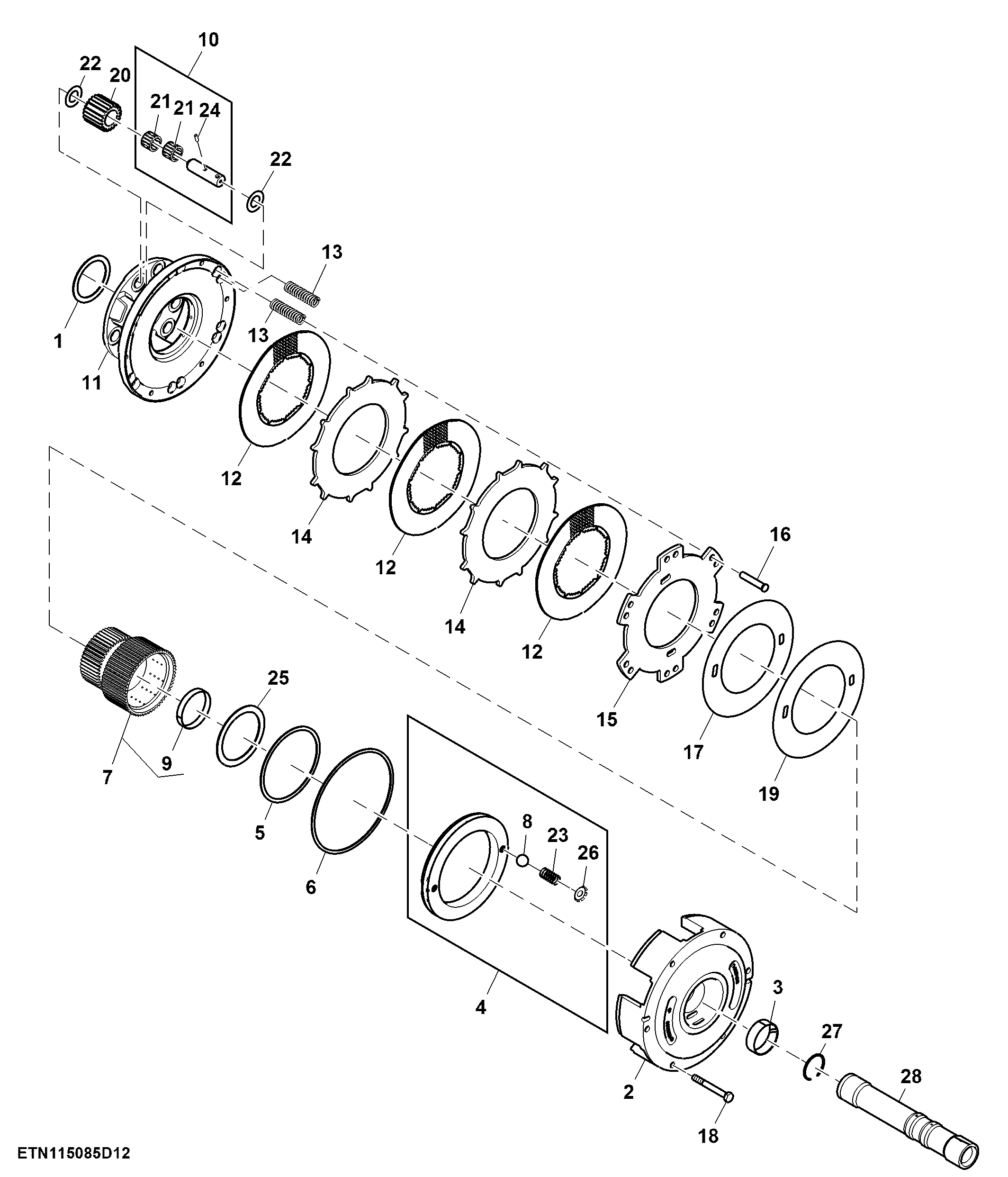Traction Clutch Assembly, CommandQuad™ Transmission