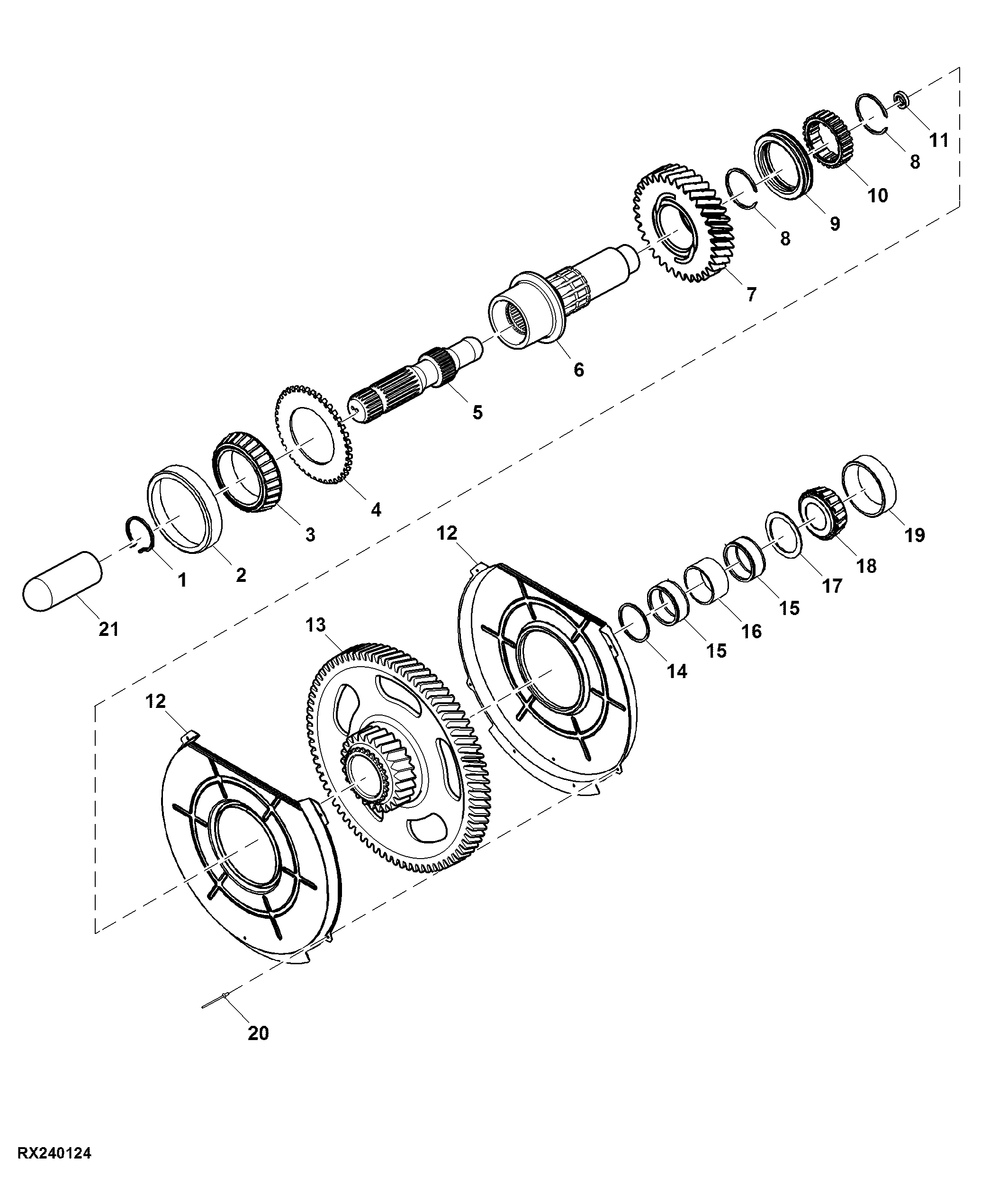 PTO Output Shaft, 1-3/4", 2 Speed, 540/1000 rpm, Type 3