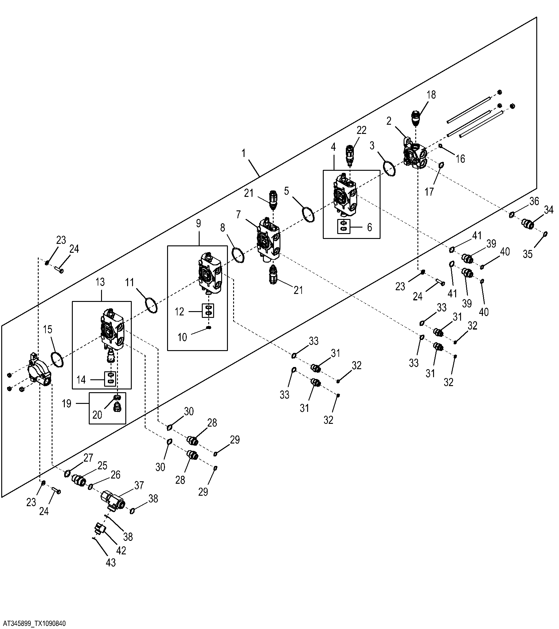 Hydraulic Control Valve (Four Function) ( - 312956)