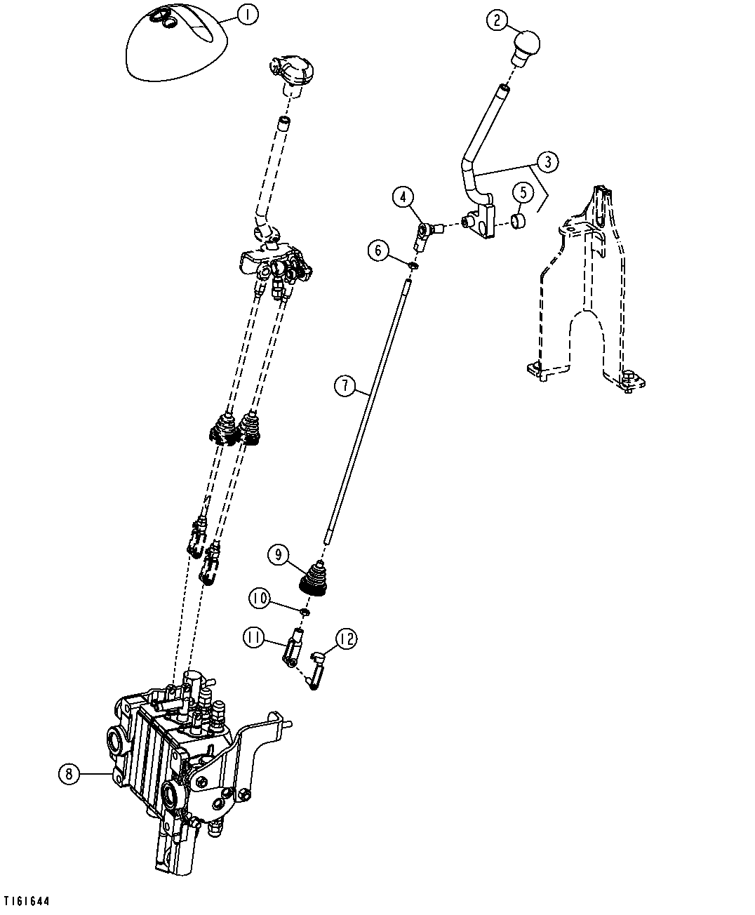 Third Function Loader Control Valve Linkage