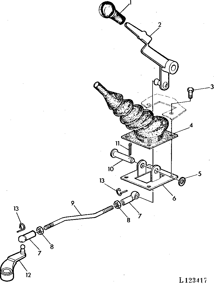 CREEPER TRANSMISSION CONTROL LEVER AND LINKAGE (WITH SGB)