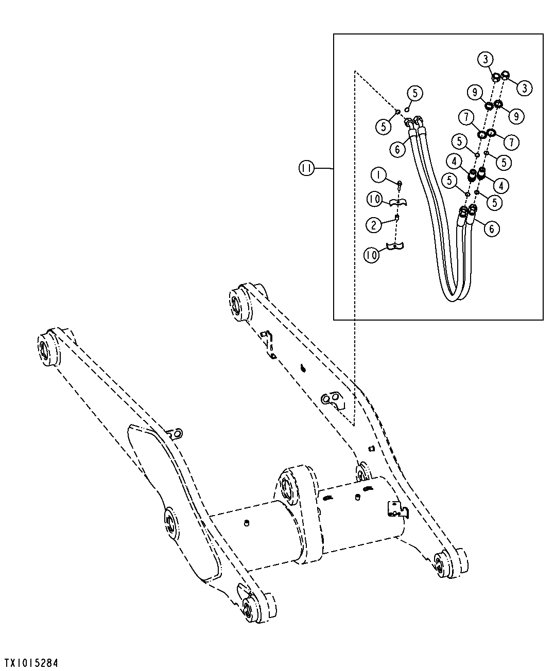 Third Function Boom To Coupler Hydraulic Lines (Powerllel™)