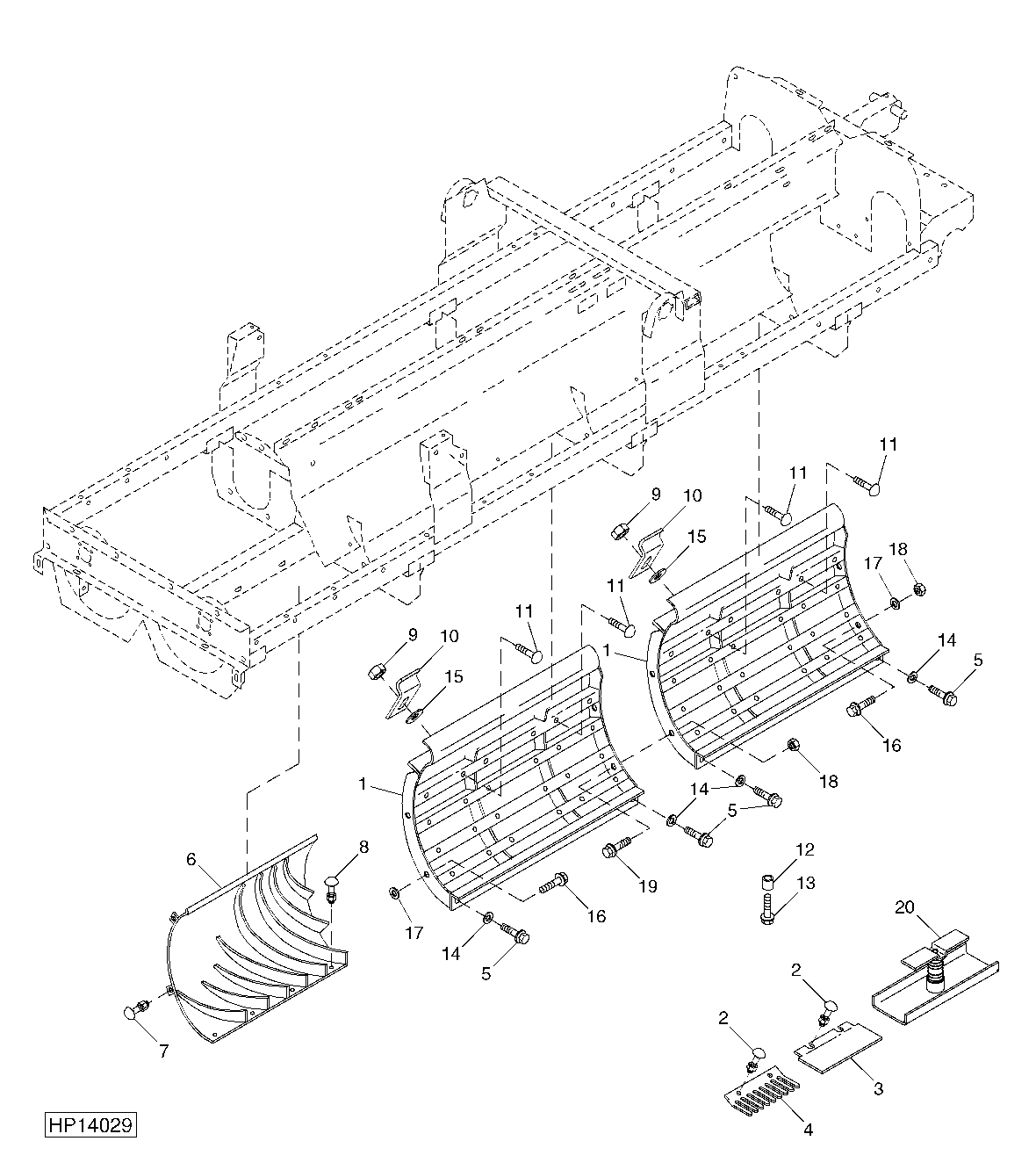 MODULE GRATE ASSEMBLY, FINGER BAR AND FILLER PLATE