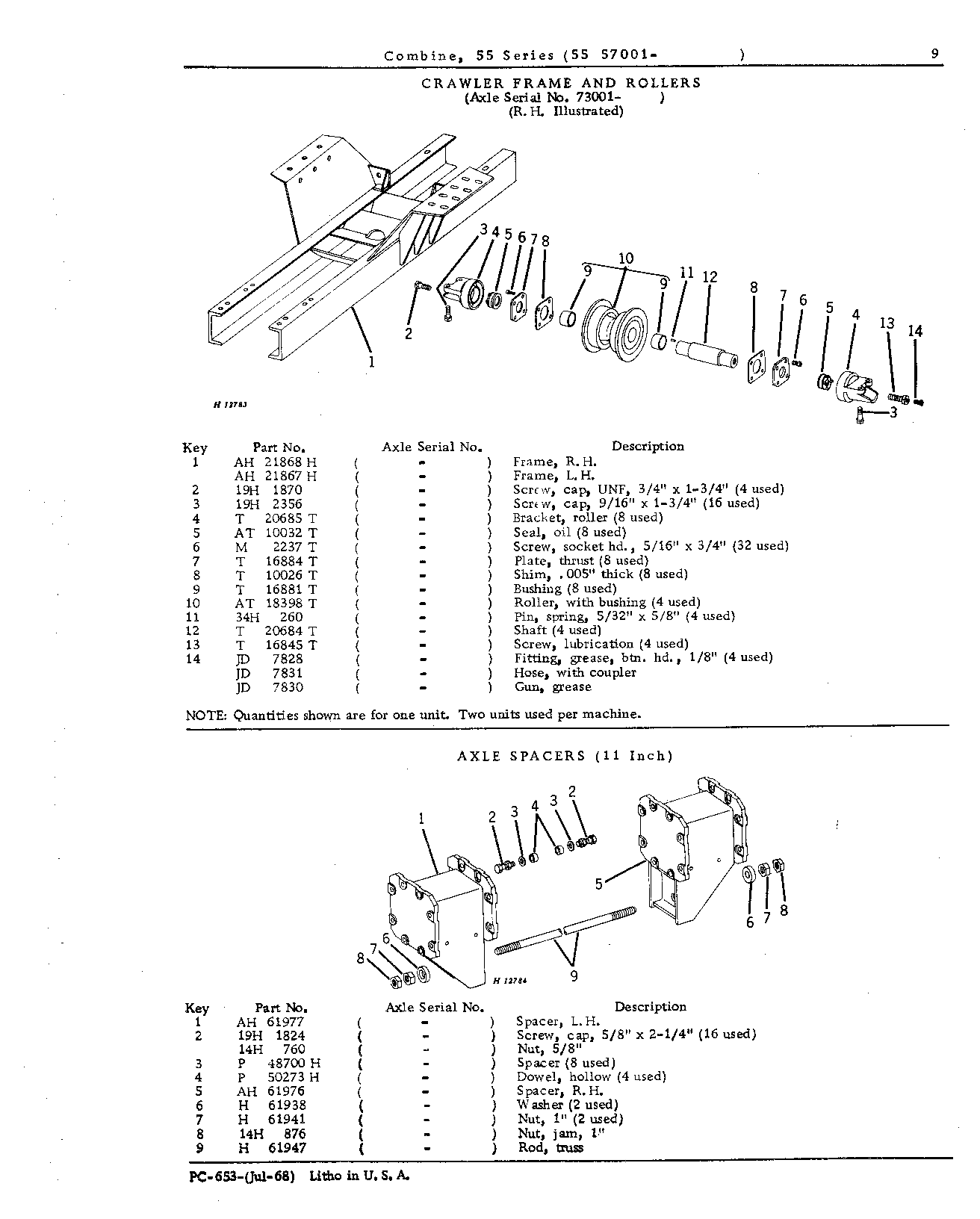 Main Wheels, Tracks, and Axle (Continued)