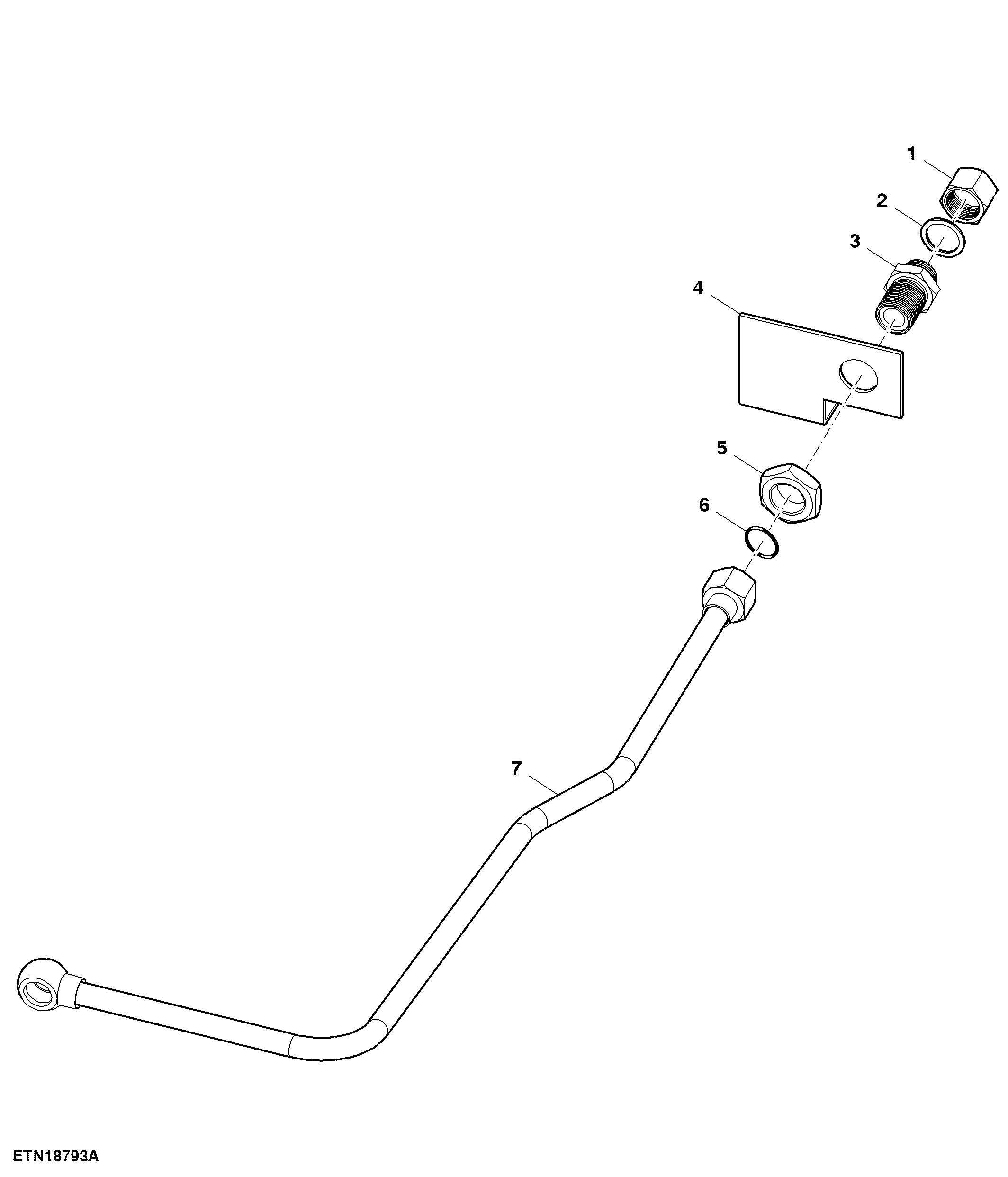 Single Oil Line for Rear Hydraulic Outlet (Option)