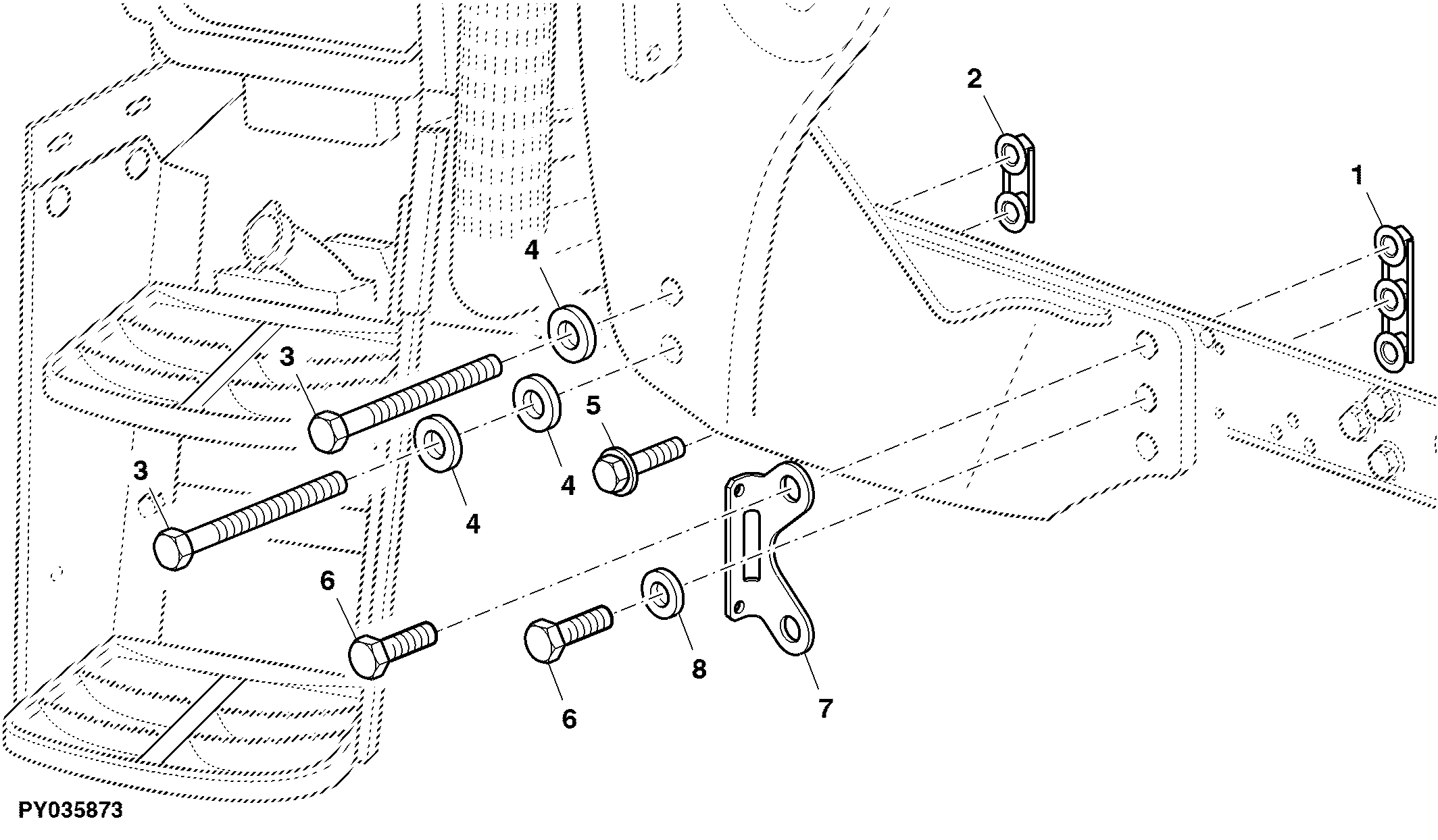 Brackets, Front Loader, W/ Turnable Fenders