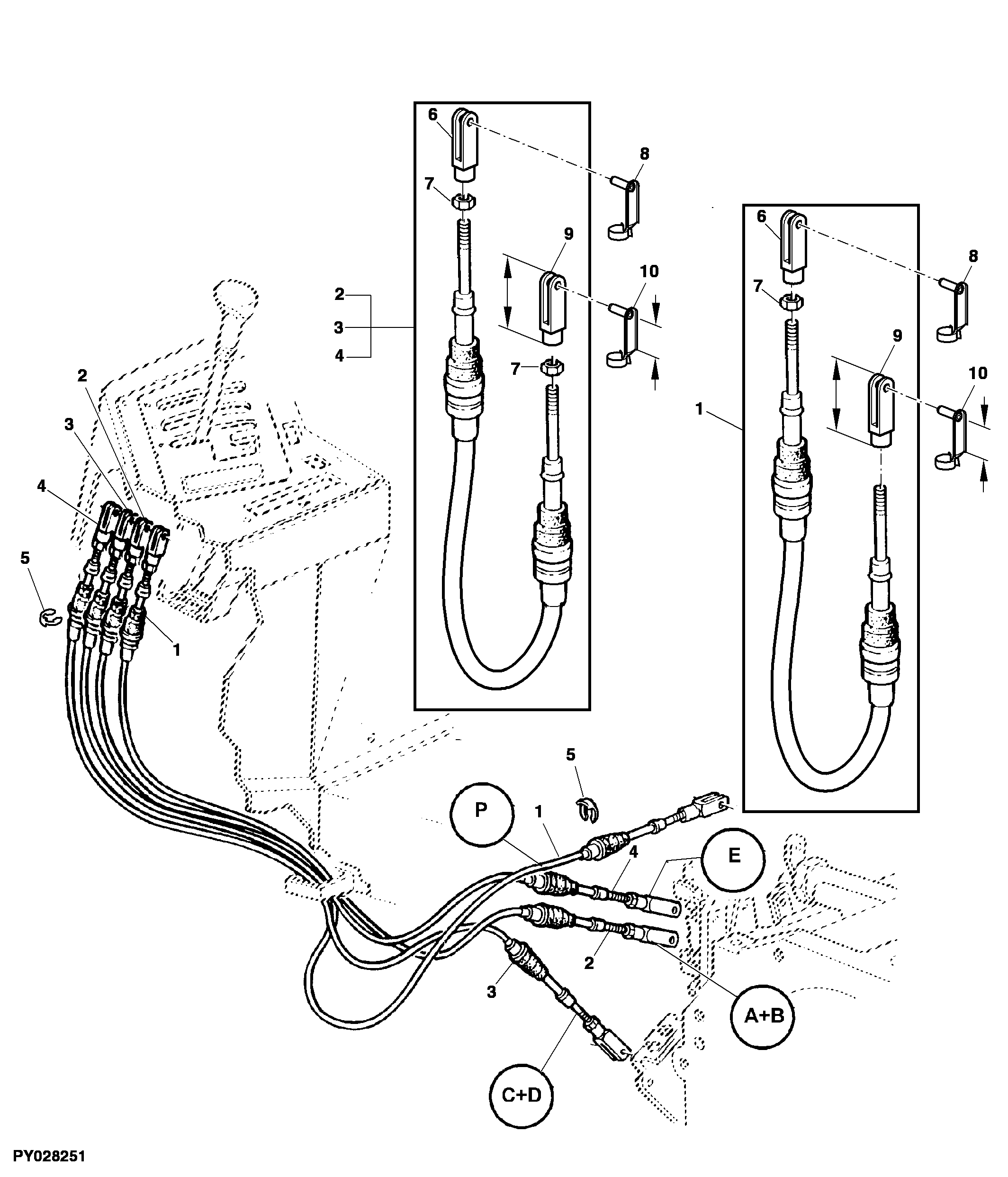 Bowden Cables for Range Shift and Parking Lock