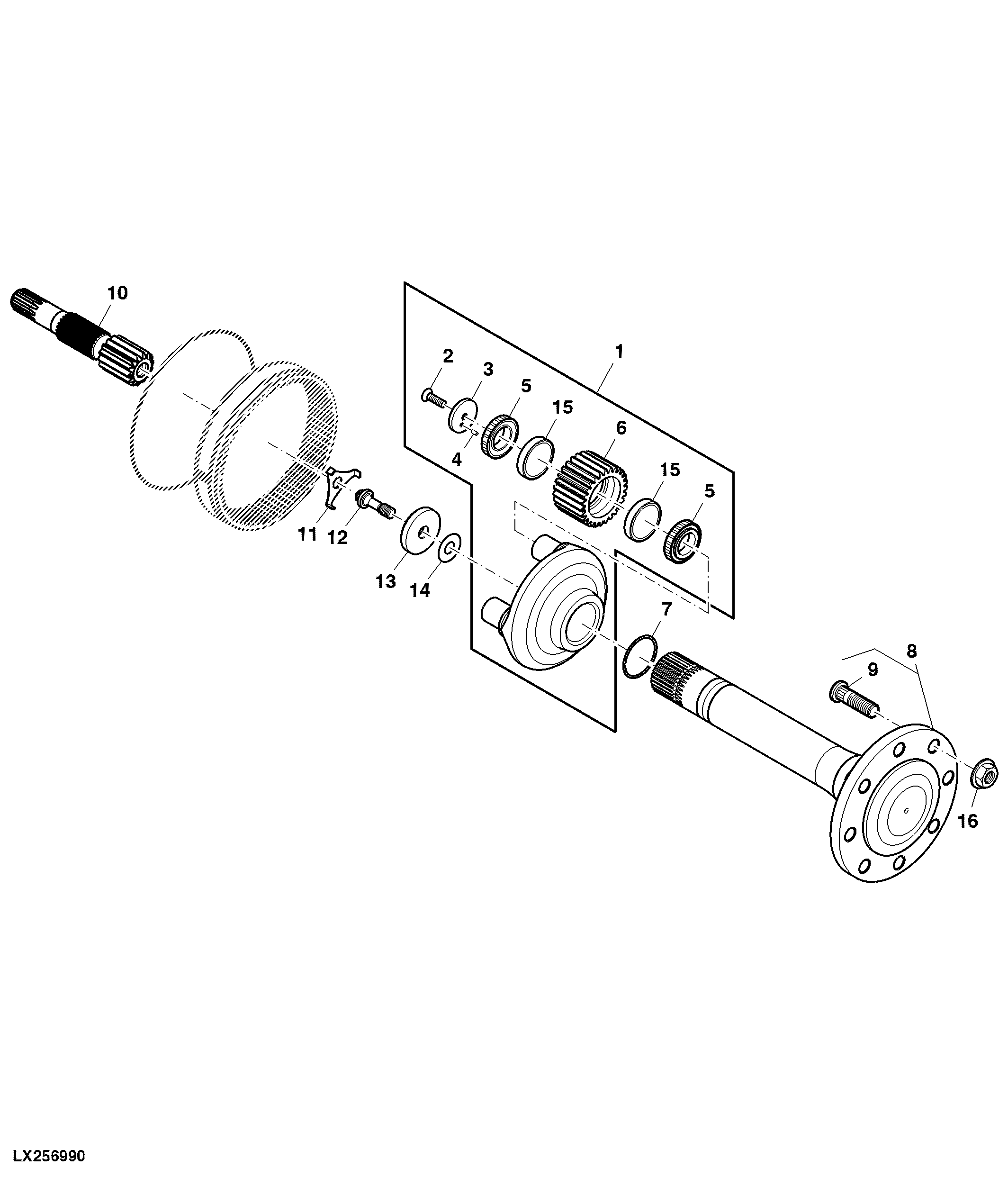 Wheel Shaft, Final Drive, Heavy Duty Version