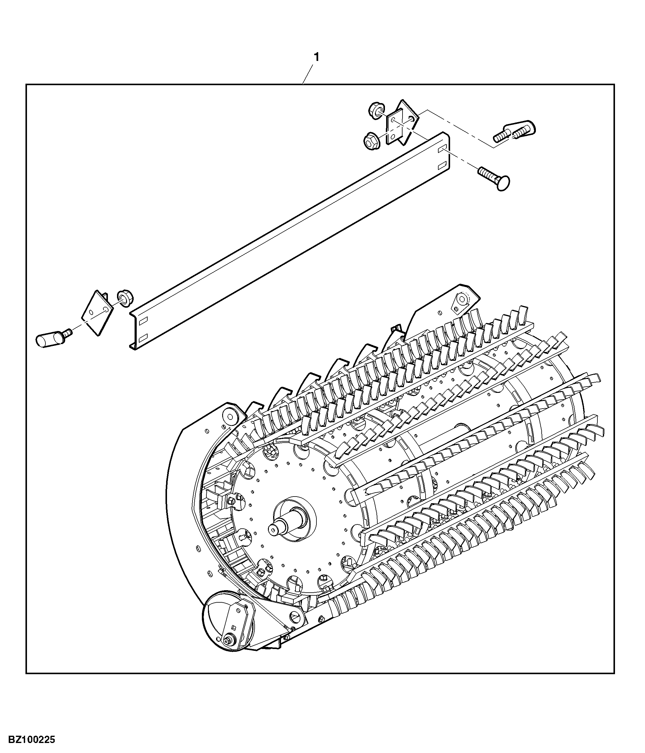 Spike Tooth Threshing Cylinder / Concave, Attachment
