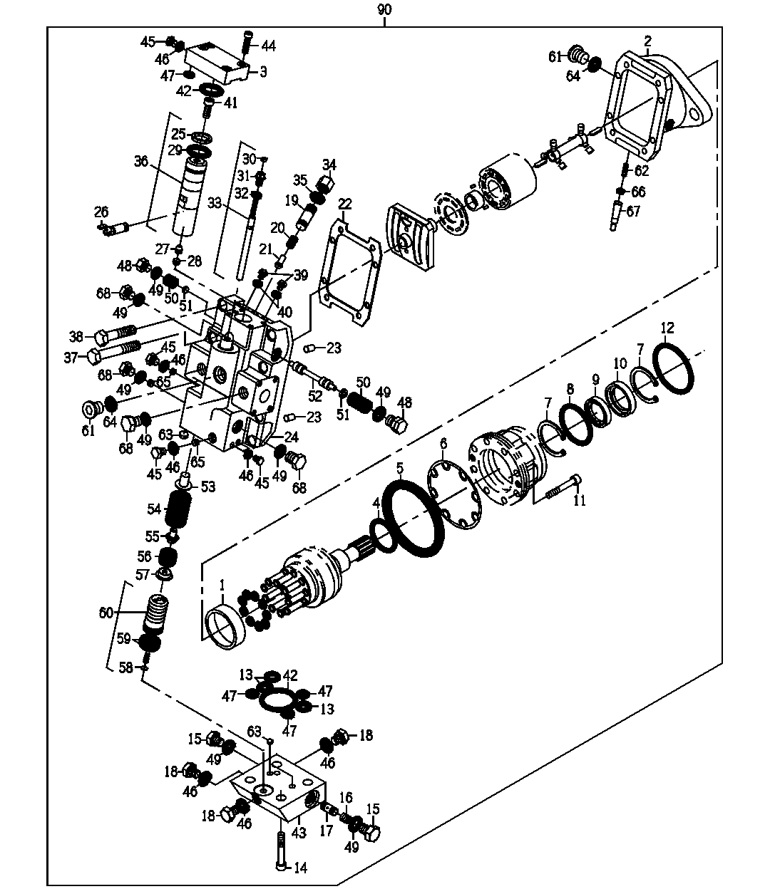 Motor, Ground Drive, Left (Option 95BI) {Track} (060201 - )