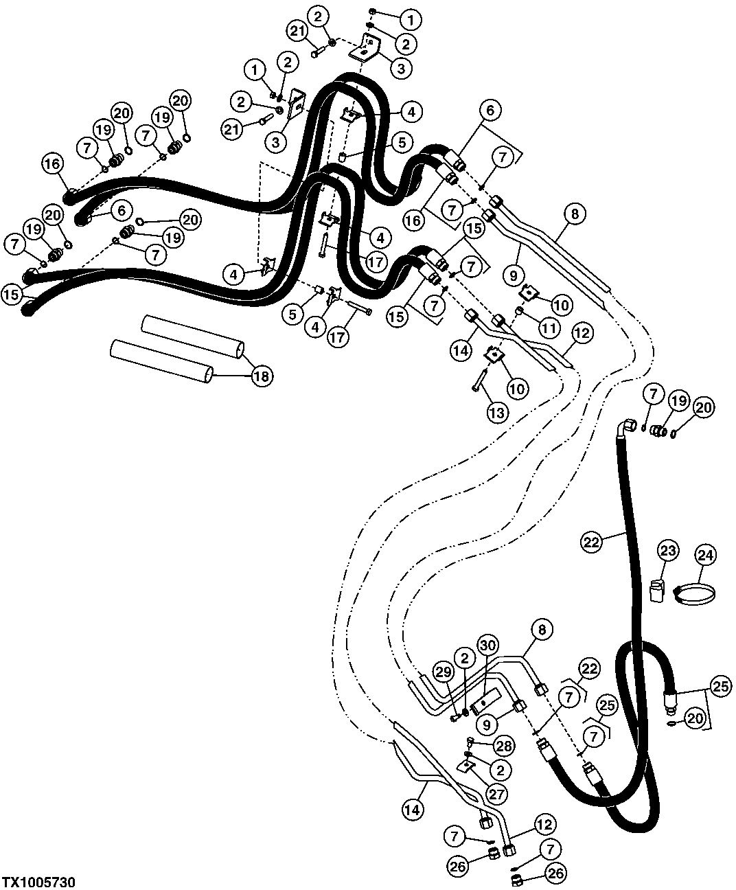 Loader Bucket Cylinder and Third Function Hydraulics ( - 913479)