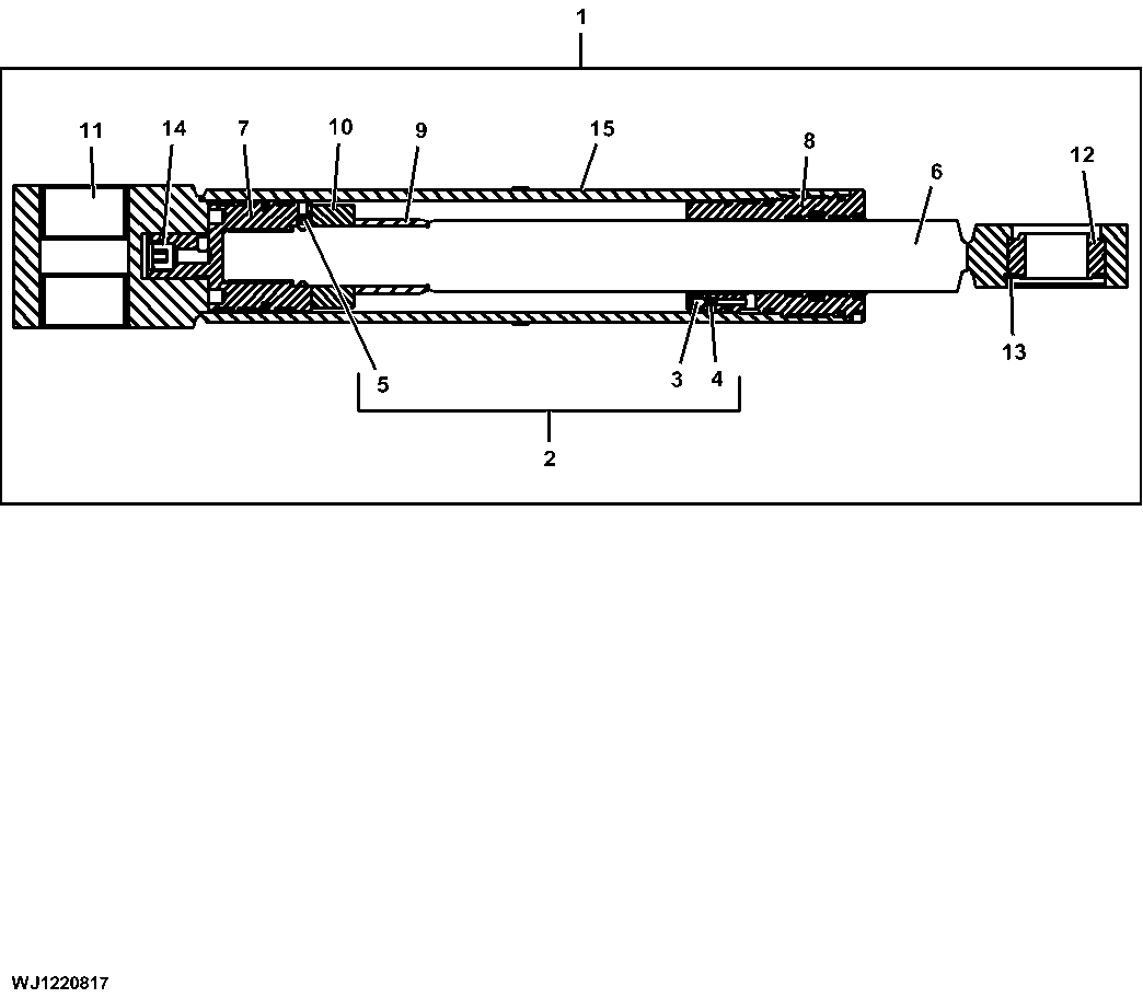 Components, Cylinder, Extension Boom, CF510 / CF511 (003226 - )