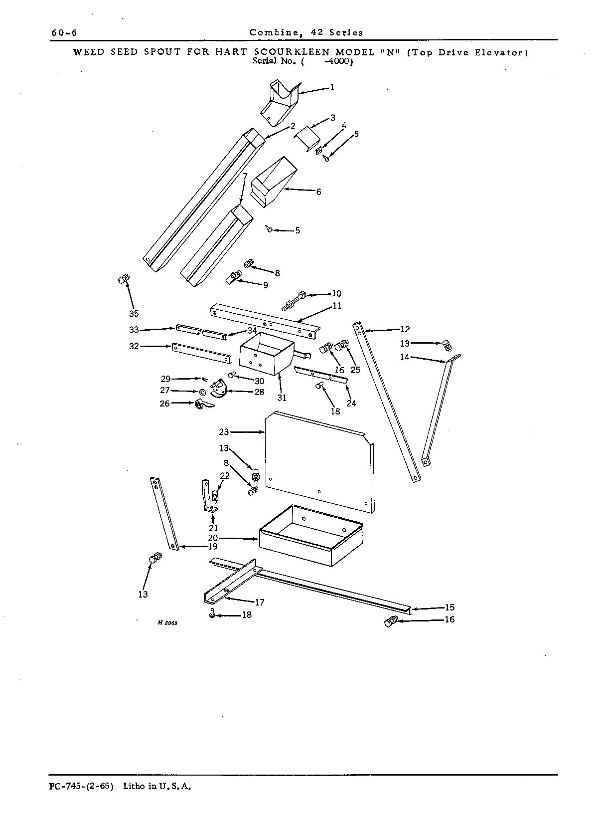 Weed seed spout (Hart ScourKleen) (Continued)