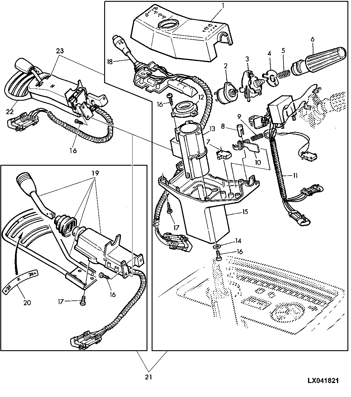 MULTIFUNCTION UNIT, WITH ELECTR. REVERSER CONTROL