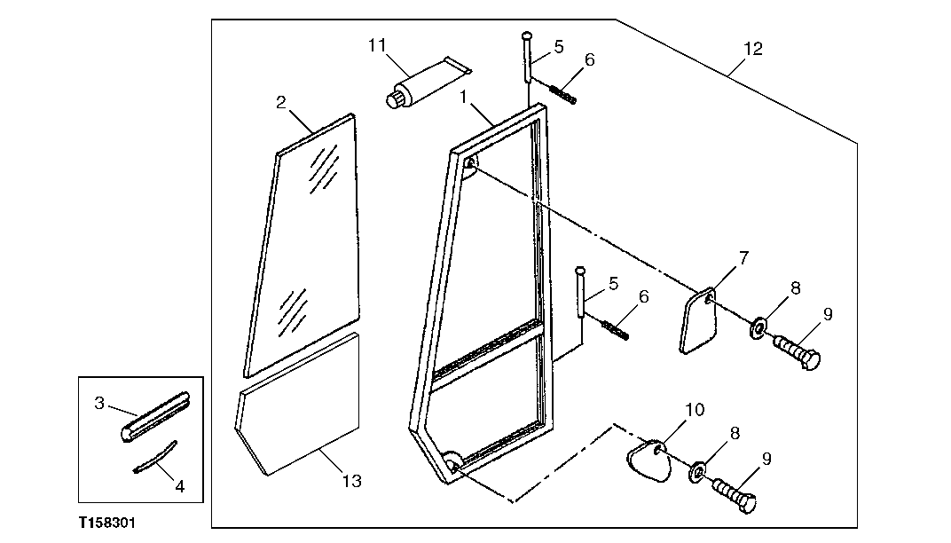 Door Mounted Air Conditioning, RH Cab Door ( - 686399)