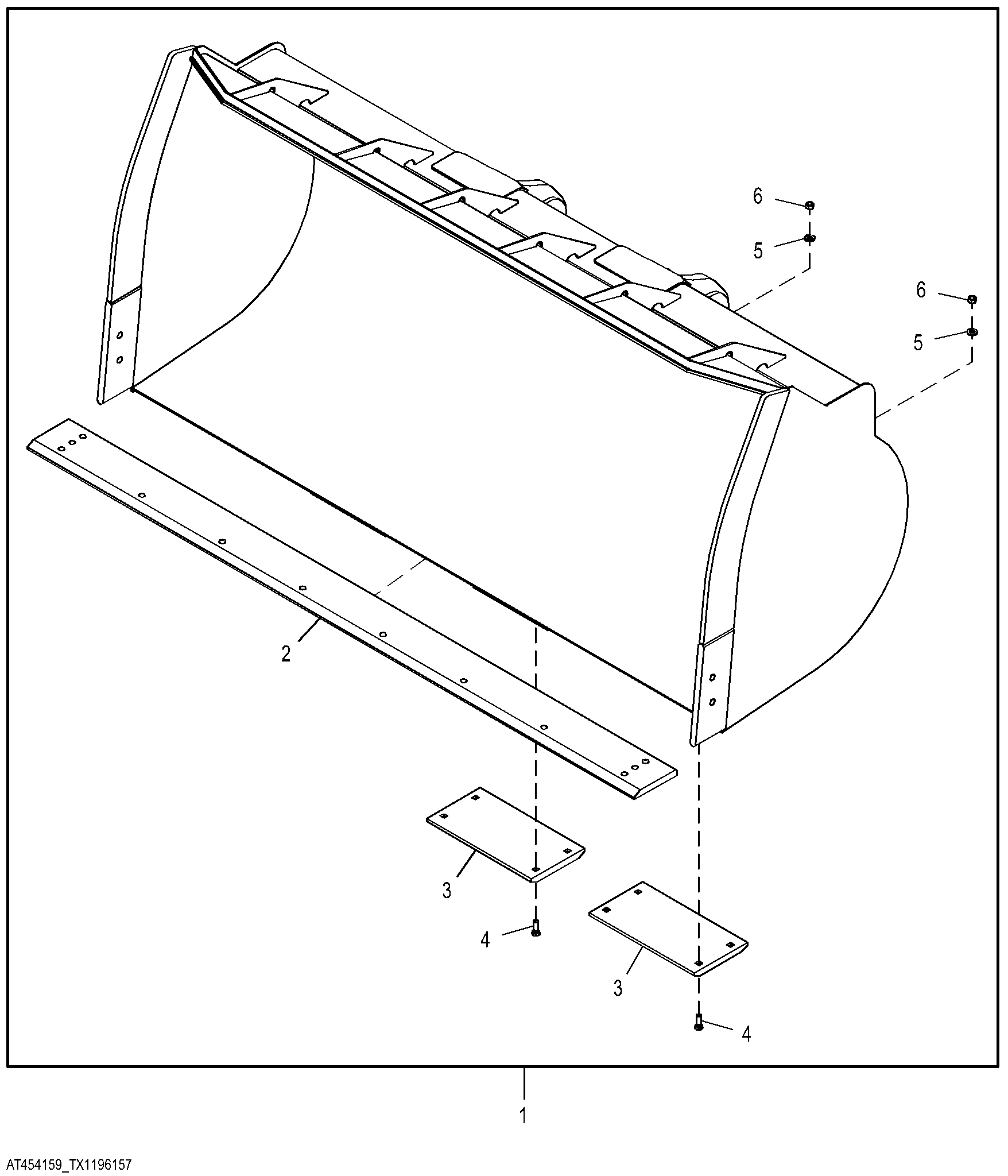 Light Material Coupler Bucket Kit, 3.1 m³ (4.0 yd³)