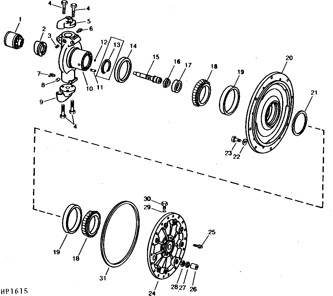 Wheel Hub, Motor and Housing, 4WD Planetary Gearing