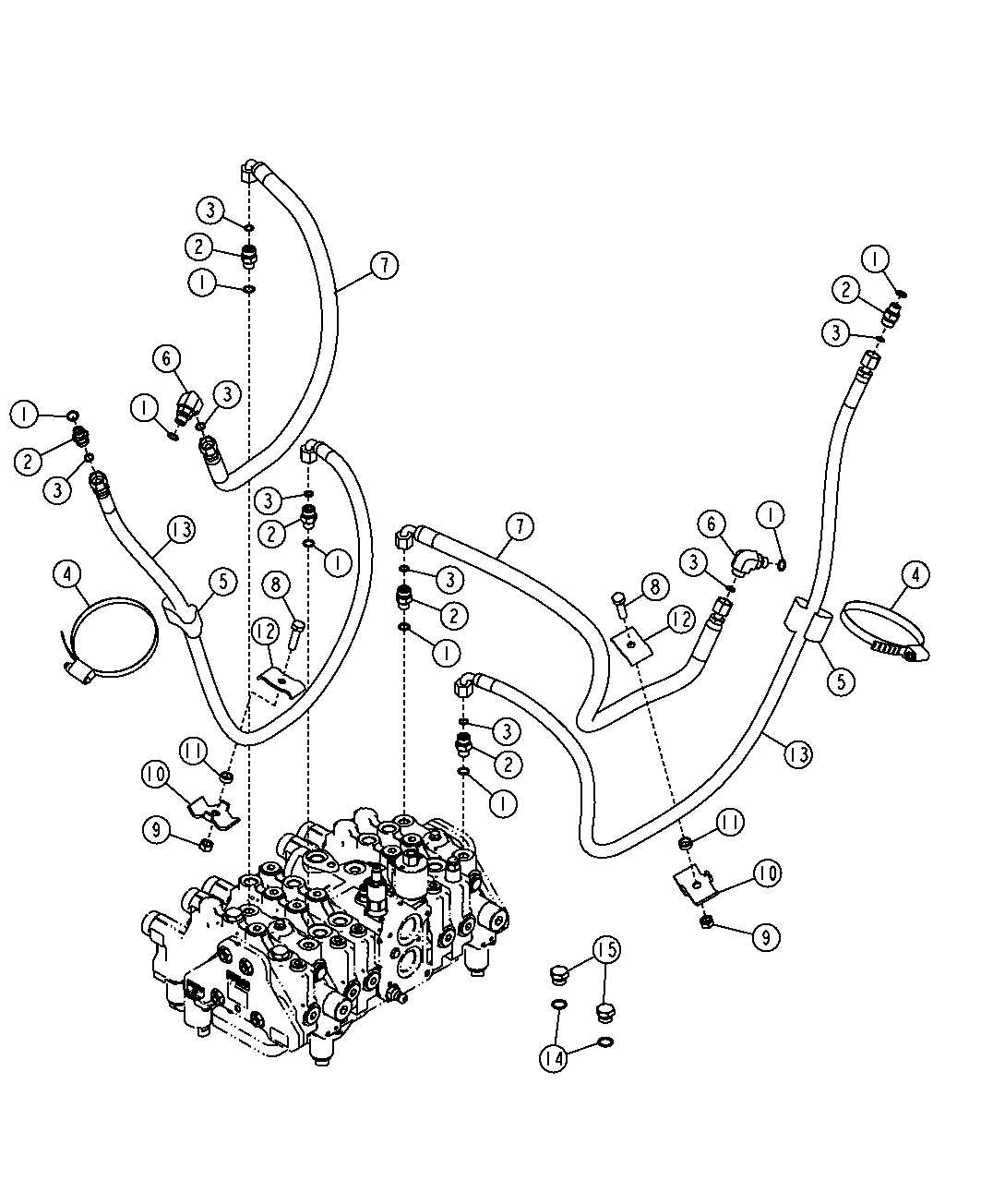 Stabilizer Cylinder Hydraulic Hoses ( - 208445)