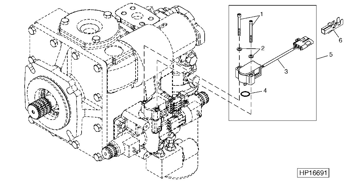 HYDROSTATIC DRIVE DISPLACEMENT CONTROL VALVE POSITION SENSOR