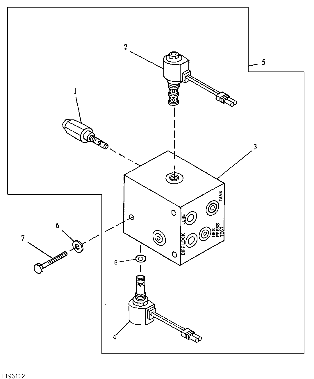 Differential Lock And Saddle Locking Pin Valve (Two Function Electric) (538883 - )